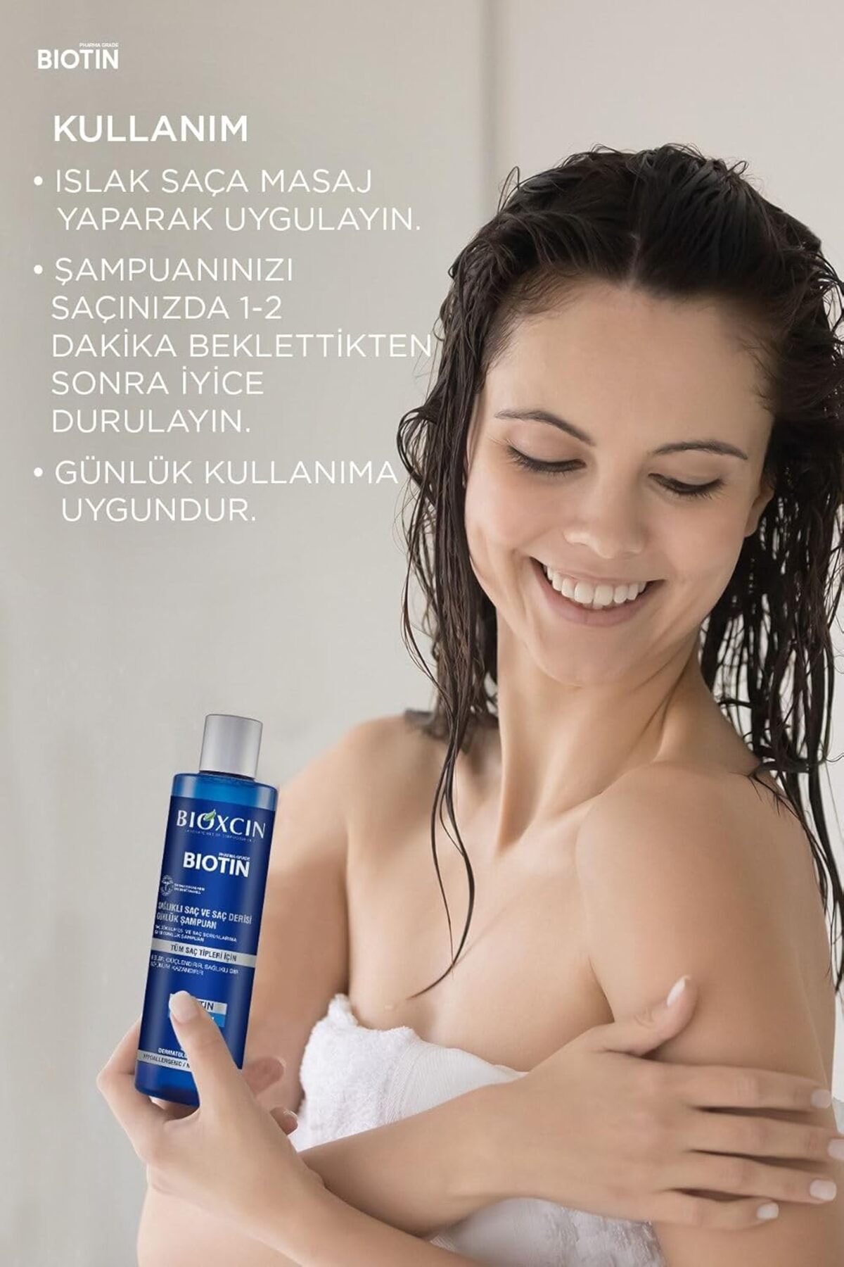 Saç Dökülmesi Karşıtı Avantajlı Set - Biotin Şampuan 300 ml + Biotin 5000 Mcg 60 Tablet X2 Adet — snowcosmetic-bioxcinseti1 — تصویر 6 از 7