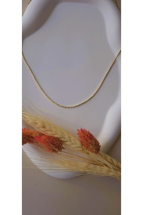 shesra Örme Model45 cm Gold Renk Çelik Kolye