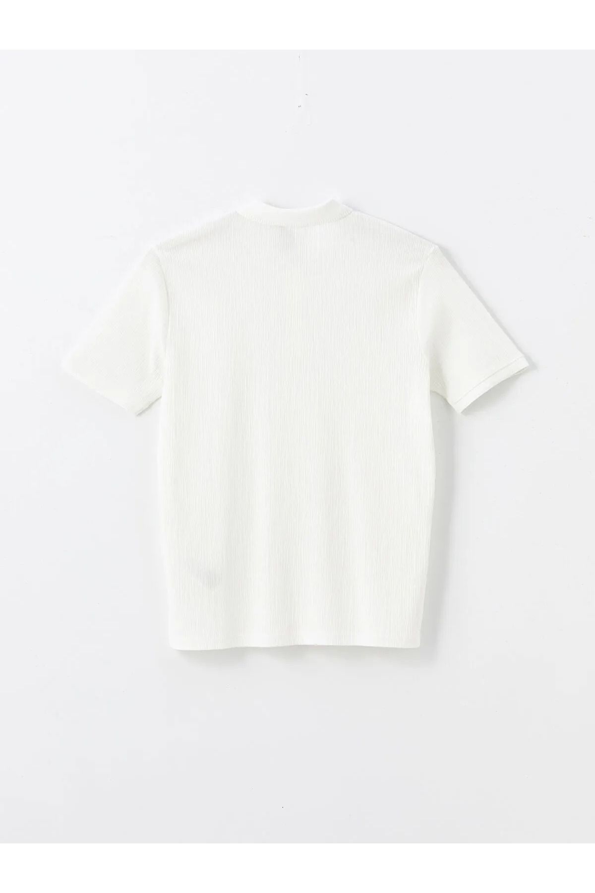 LC Waikiki-Polo Neck Short Sleeve Men's Textured T-Shirt 1