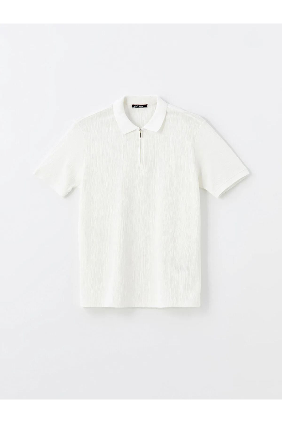 LC Waikiki-Polo Neck Short Sleeve Men's Textured T-Shirt 2