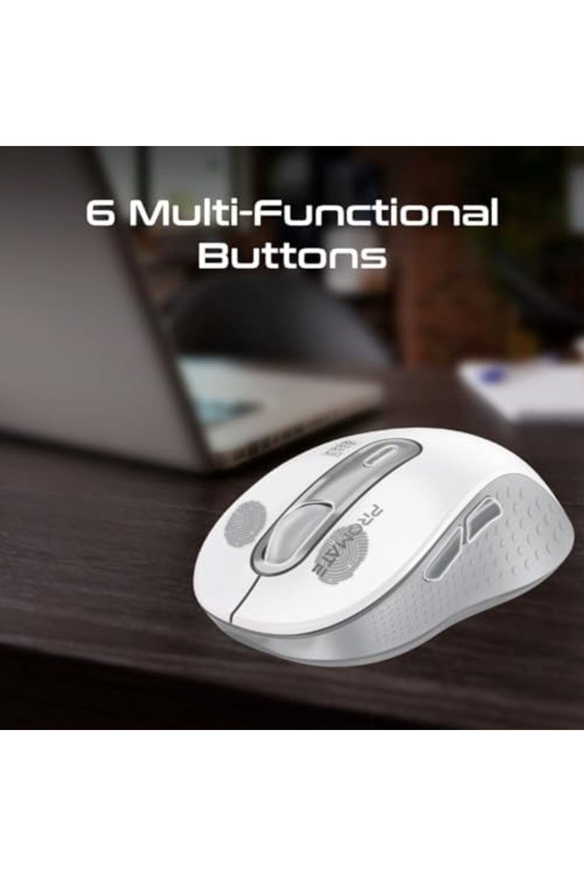 Promate-Wireless Mouse, Ergonomic Ambidextrous Wireless Mice with Dual Mode Connectivity, Bluetooth 5