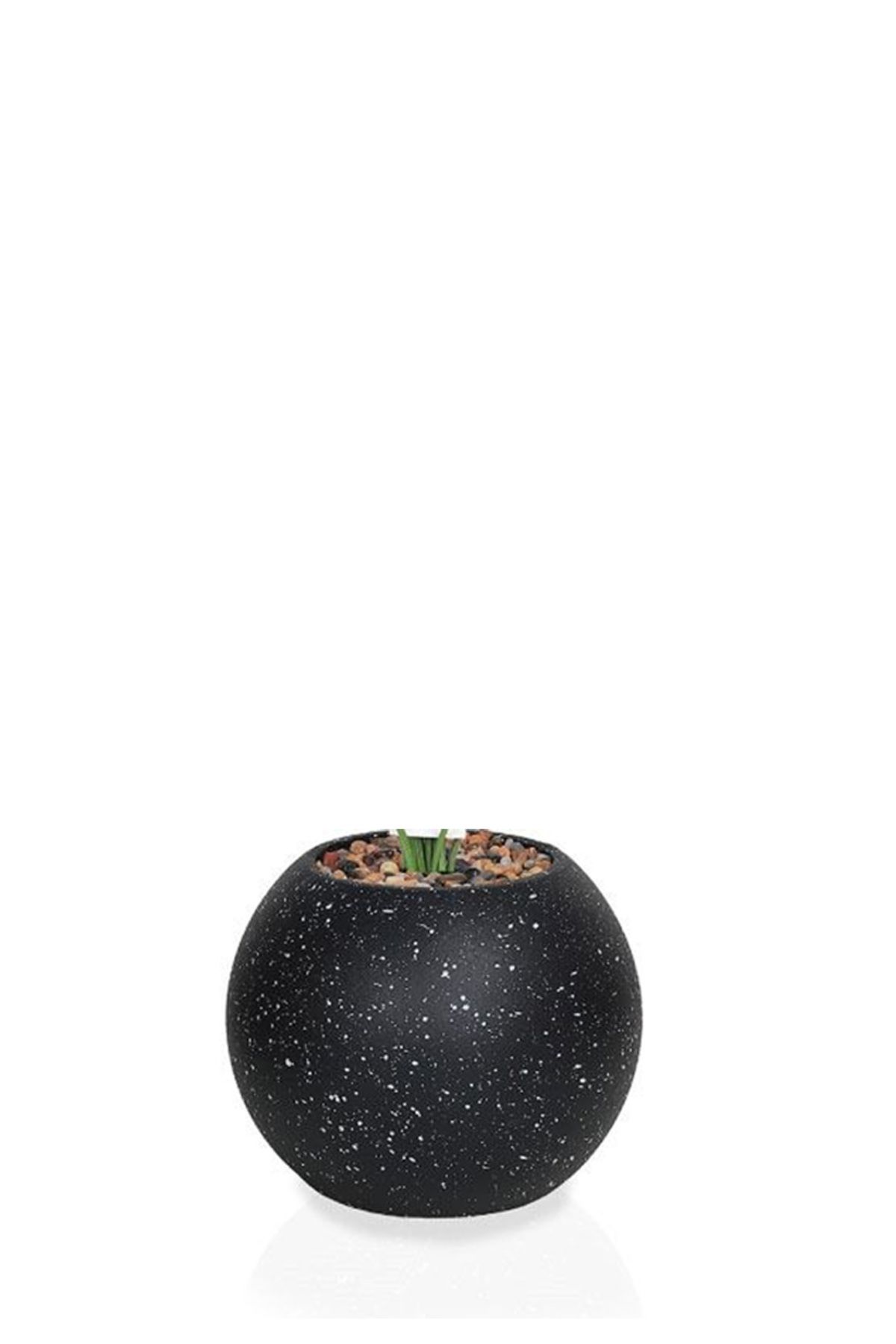 Generic-Artificial banana leaf seedling (12 branches) in a round plastic container 3