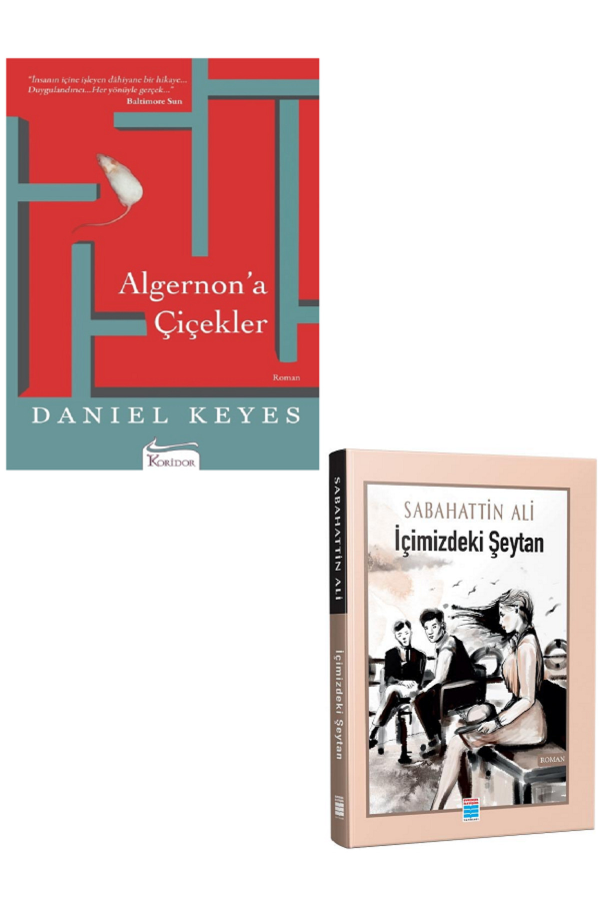 Evrensel İletişim Yayınları Algernon'a Çiçekler + Evrensel İçimizdeki Şeytan / 2 KİTAP SET