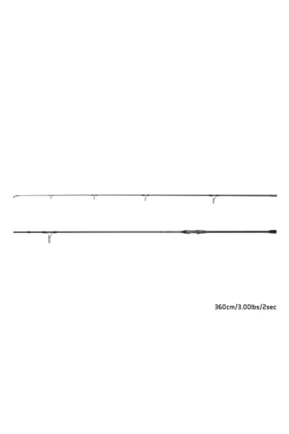 DELPHİN-Lansetă de pescuit crap/stationară Delphin Opium BlacxCARP 3G TechnoCORK din carbon, 360 cm, A: 1,36 kg, 2 secțiuni 3