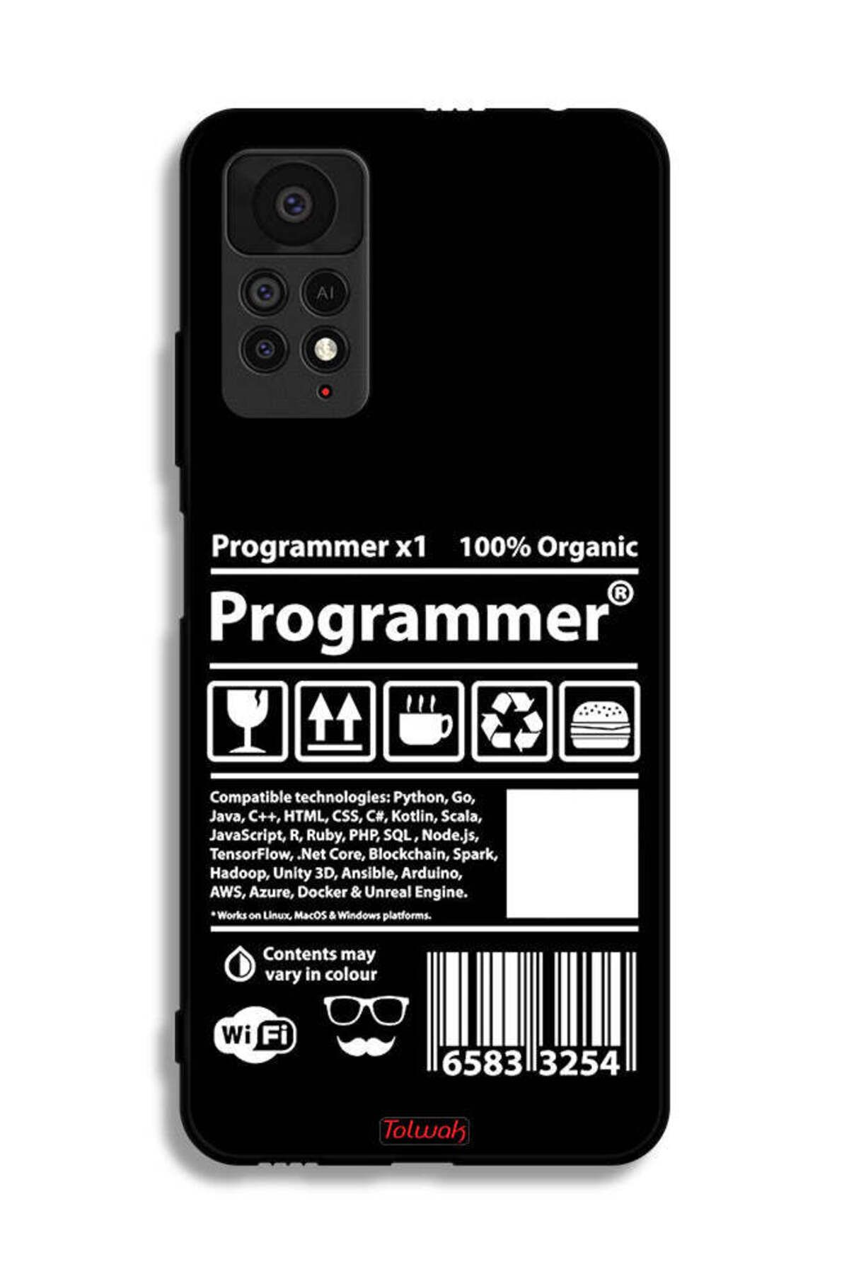 Tolwak-Xiaomi Redmi Note 11 Pro 5G Protective Case Cover Programmer Sticker 2