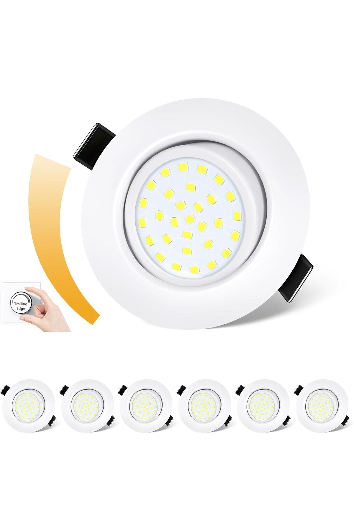 OEM-Set De 6 Spoturi Led Ultraplate, Reglabile, Alb Cald, 5w 2700k 4