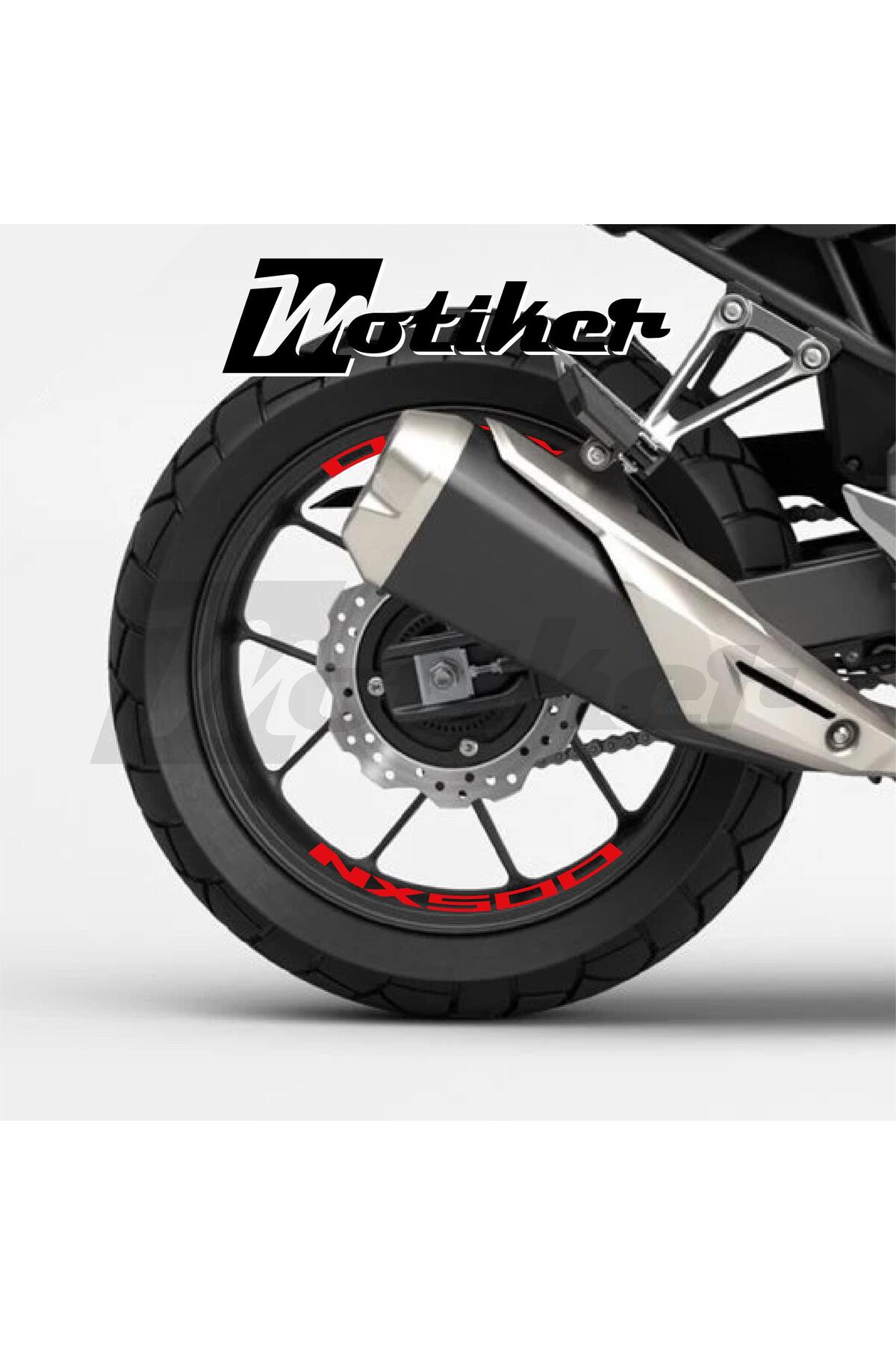 Motiker Honda NX500 Jant İçi Yazı Sticker Etiket Modeli Kırmızı