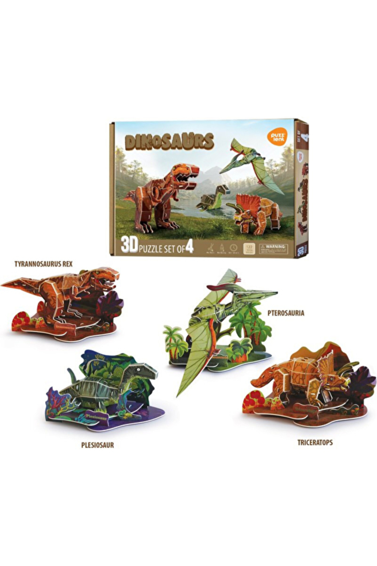 Genel Markalar Plaka Puzzle Dinazor 4'lü Set (4 ADET) - Fiyatı