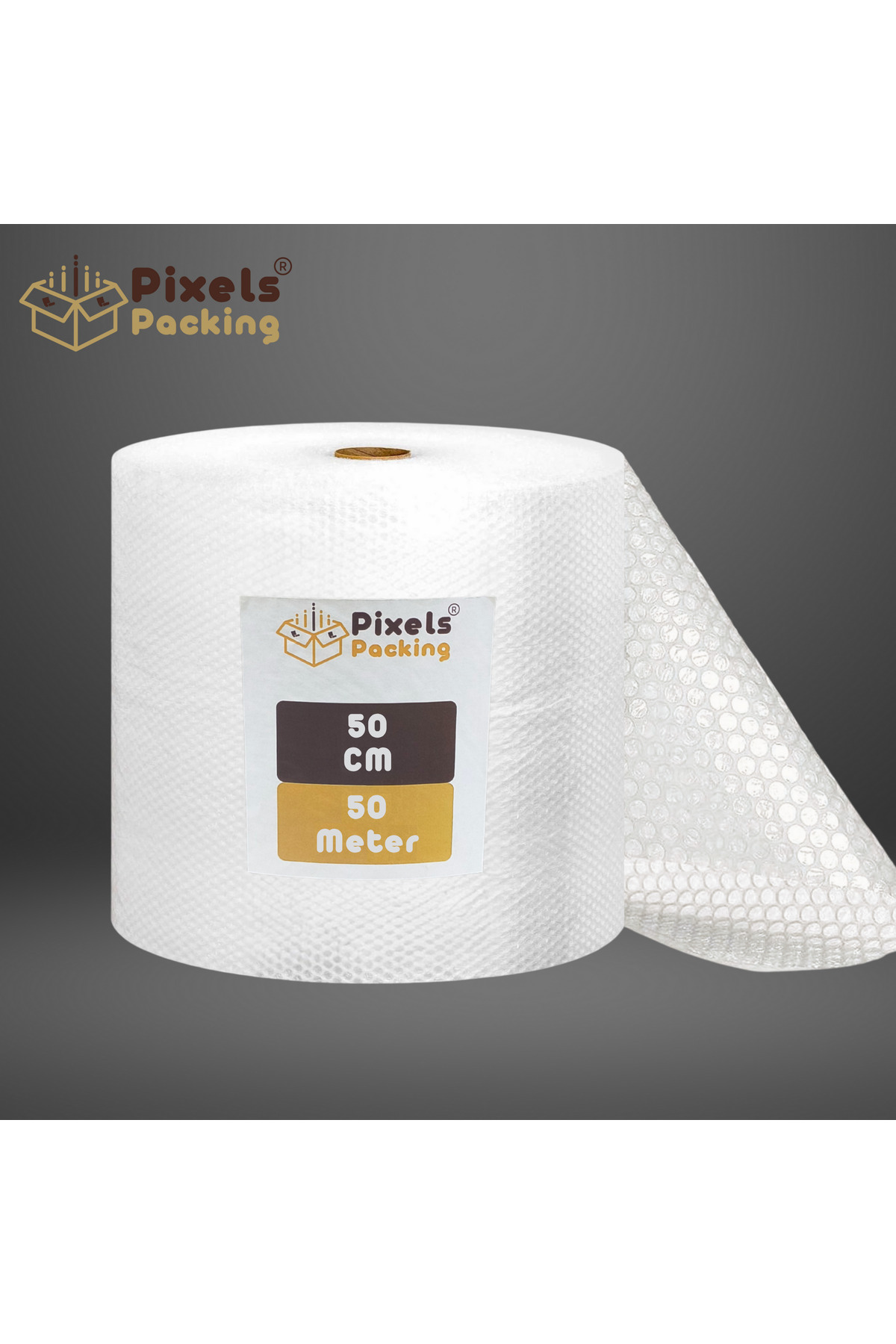 PixelsPacking-PixelsPacking Clear Bubble Wrap 50cm x 50m, Multi-use Packaging and Shipping 1