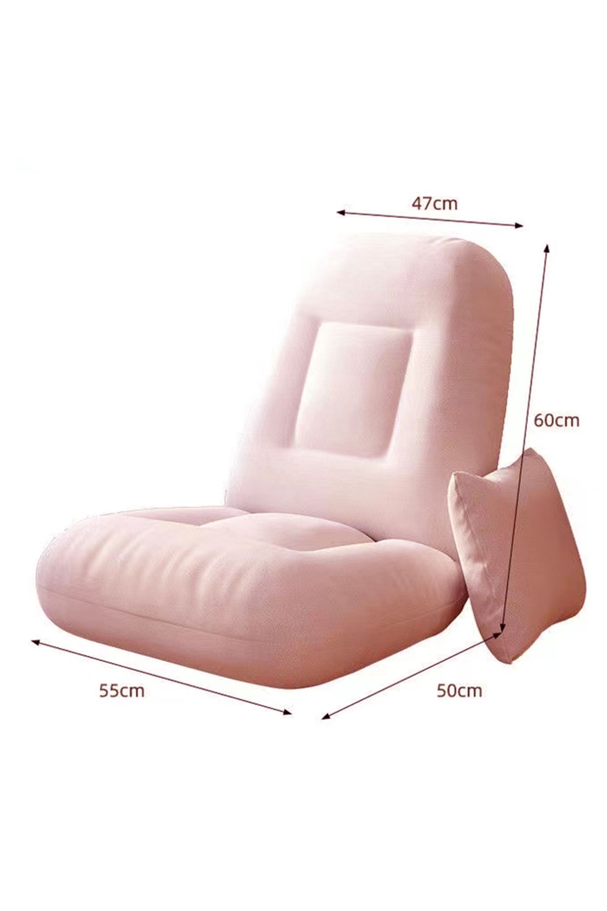 sharpdo-Lazy Sofa Bedroom Back Cushion, 5-Speed Adjustment, with a Pillow, Suitable for Bedroom/Balcony 6