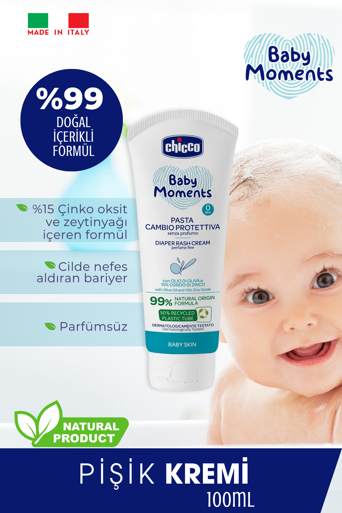 Chicco Doğal İçerikli Bebek Bakım Seti(Bebek Şampuan,Bebek Pişik Kremi,Bebek Losyon,Bebek Sabun) fotoğrafı 4 (önizleme)