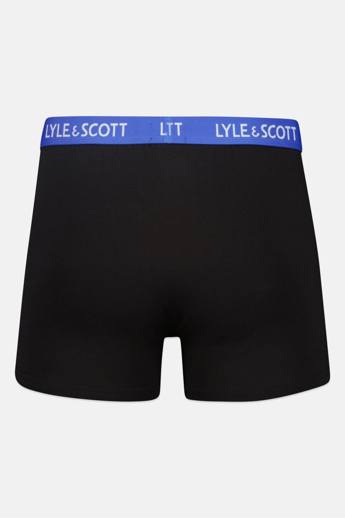 Lyle & Scott-مجموعة من 5 بوكسرات بشعار العلامة التجارية للرجال، باللون الأسود 4