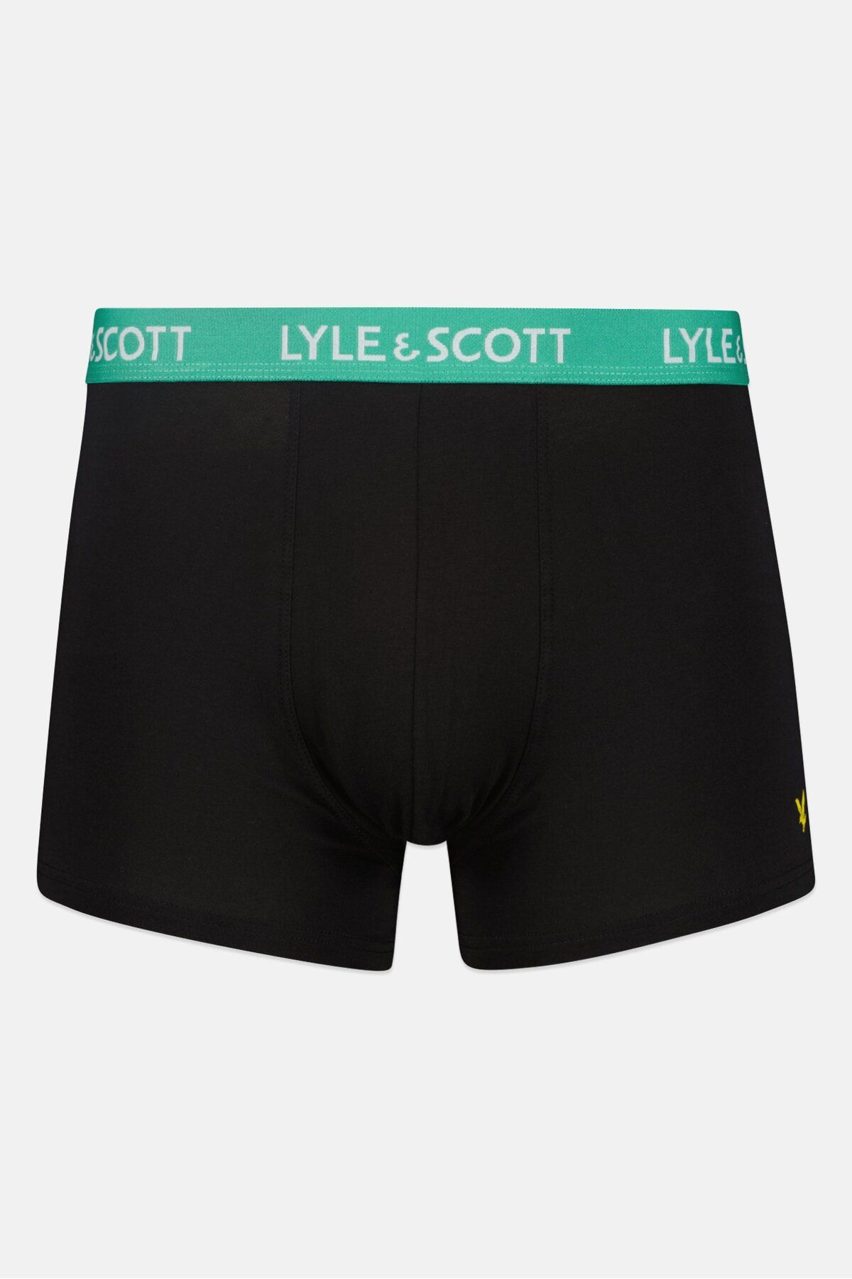 Lyle & Scott-مجموعة من 5 بوكسرات بشعار العلامة التجارية للرجال، باللون الأسود 7