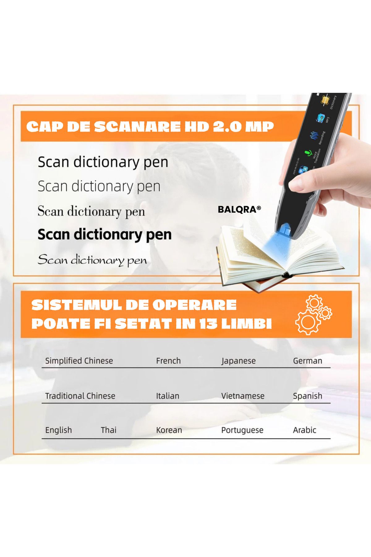 BALQRA-Multifunctional translator of 112 foreign languages ​​BALQRA®, Voice translation, Text translation, Dictionary 7