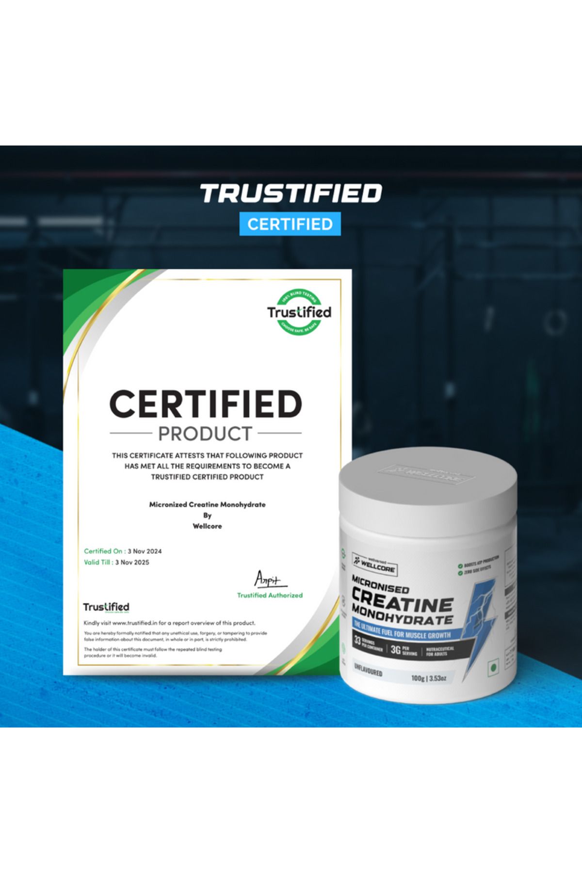 wellcore-Creatine Unflavored 100g 5