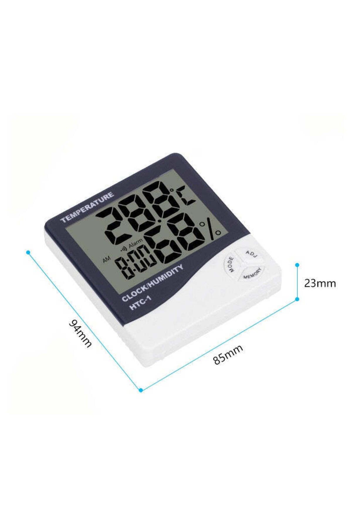 divendi-ro-Clock, Thermometer and Hygrometer HTC 1, 3 in 1, Temperature, Weather Station, Humidity, Alarm 12