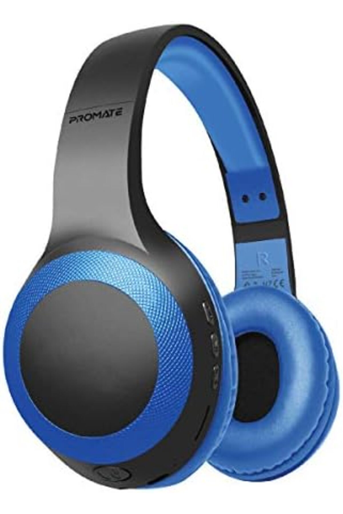 Promate-Promate Wireless Headphone, Powerful Deep Bass Bluetooth v5.0 Headphone with MicroSD Playback, 3.5mm 1