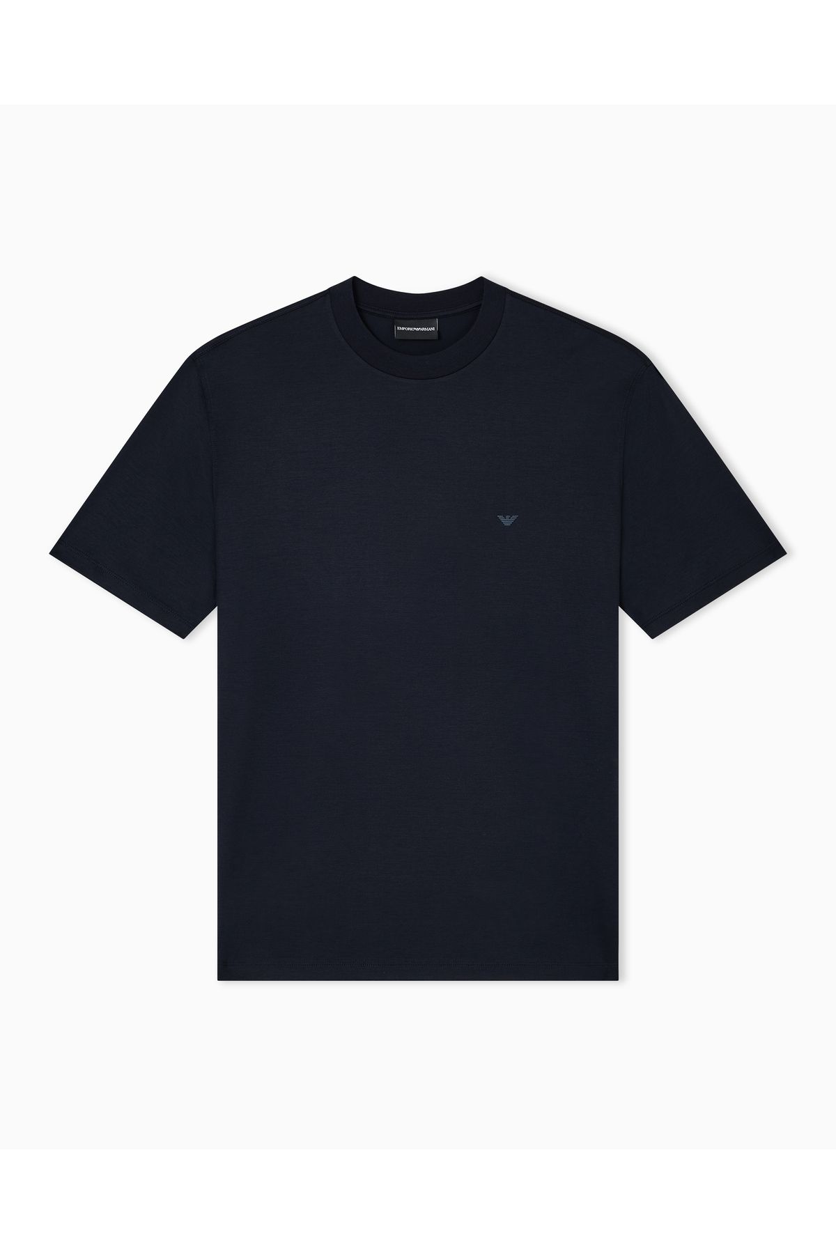 Tシャツ・カットソー EMPORIO ARMANI Men T-shirt Blue EM001070AF13747 UB118 ASV jersey-Lyocell blend T-shirt with Emporio Armani