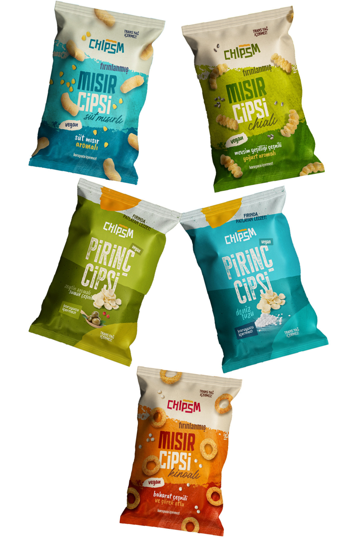 Doğal Agro CHIPSM MISIR VE PİRİNÇ TANIŞMA PAKETİ 5'Lİ