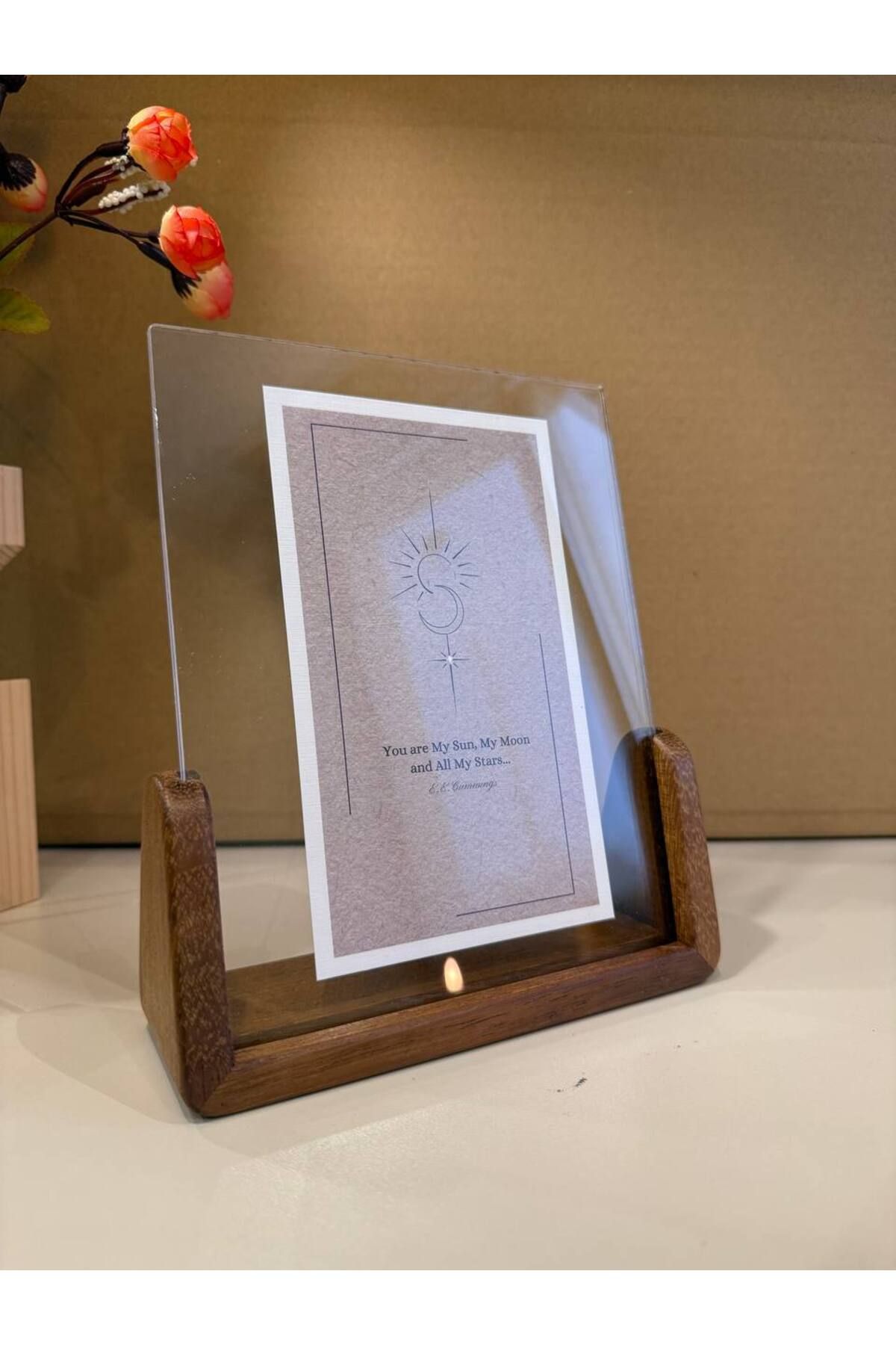 NO ON ATÖLYE-Solid Handmade Plexiglass Photo Picture Frame (Ireko Tree) the Frame Comes Empty. 3