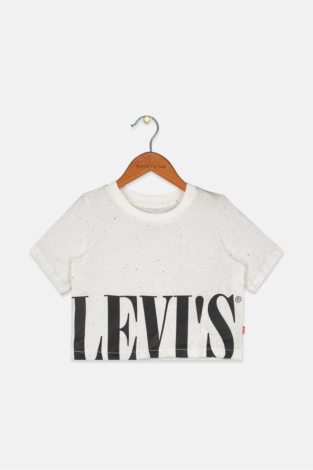 Levi's-Toddlers Girl Crew Neck Short Sleeve Graphic Tee, White and Black 1