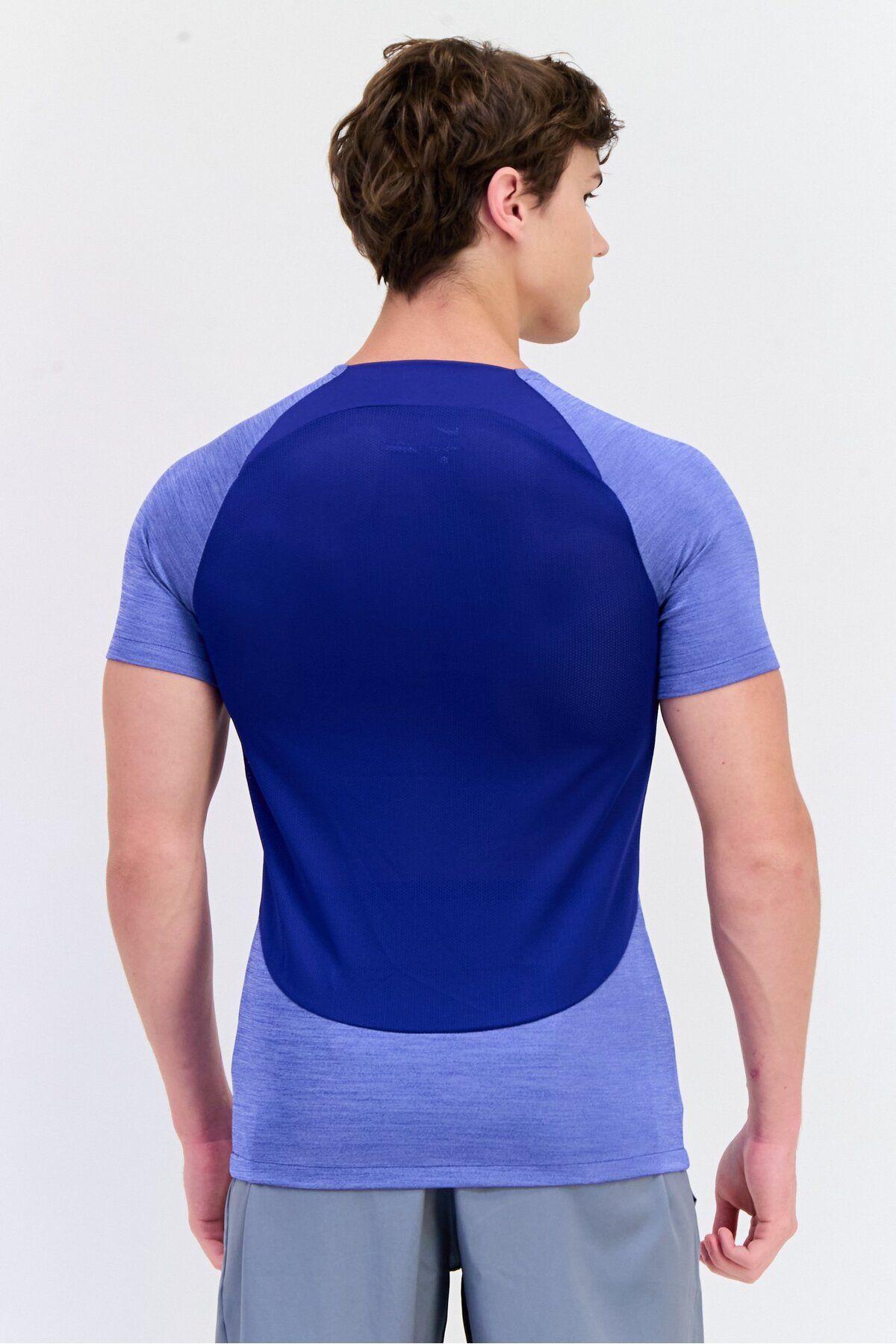 Nike-Men Dri -Fit Short Sleeve Football T-Shirt, Slate Blue 4