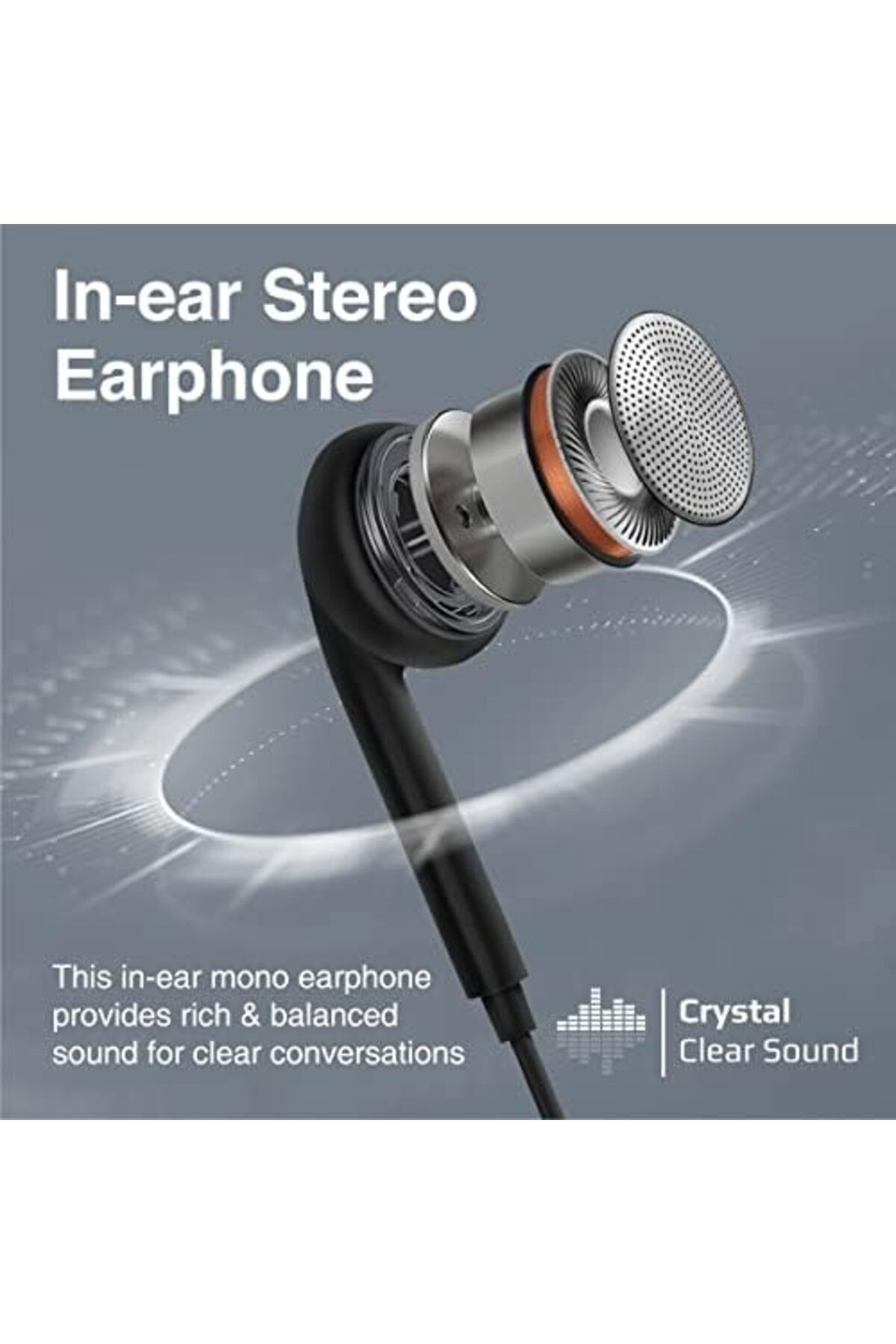 Promate-Promate USB-C Mono Earphone, Stereo Noise-Isolation Single-Ear Earbud with Built-In Microphone, Long 3