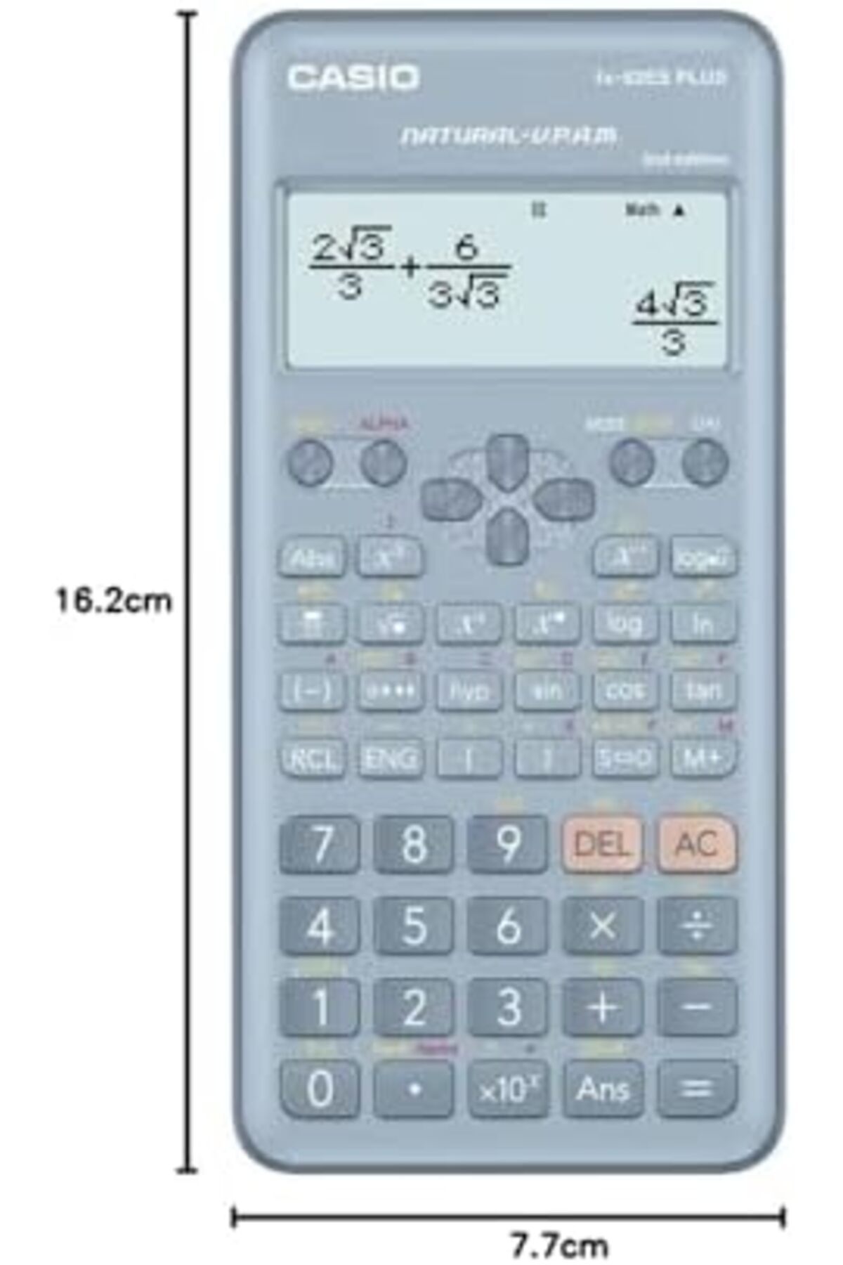 Casio-Casio Standard Scientific Calculators Non Programmable 10 + 2 digits 252 Functions Blue Color FX-82E 3