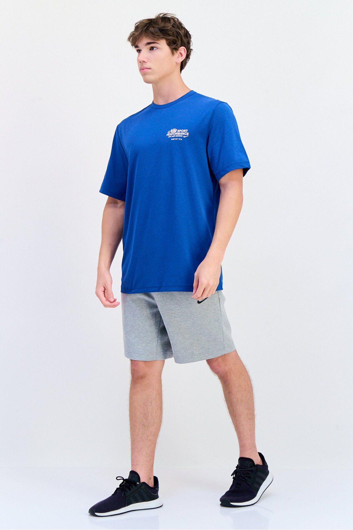 Nike-Men Dri-Fit Short Sleeve Training T-shirt, Blue Heather 4