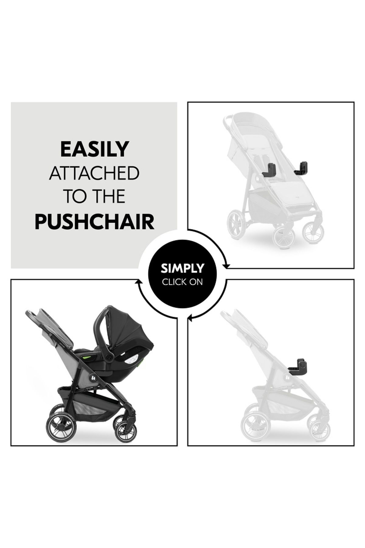 HAUCK-Set of shell attachment adapters for the Shop N Care stroller 3