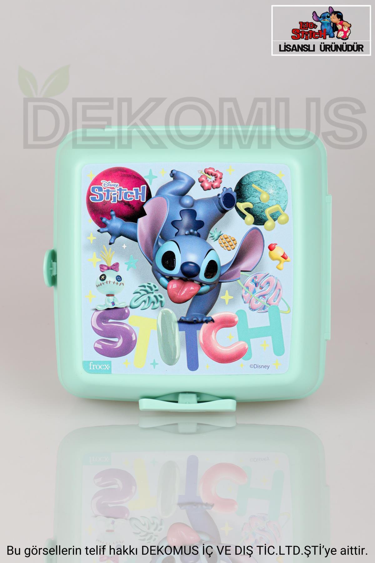 Stitch DEKOMUS İLE LİSANSLI STITCH 2 KATLI BESLENME KUTUSU / LUNCH BOX