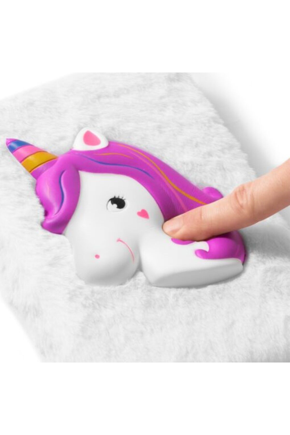 Gadget Master-Unicorn Notebook with Soft Fur A5 4