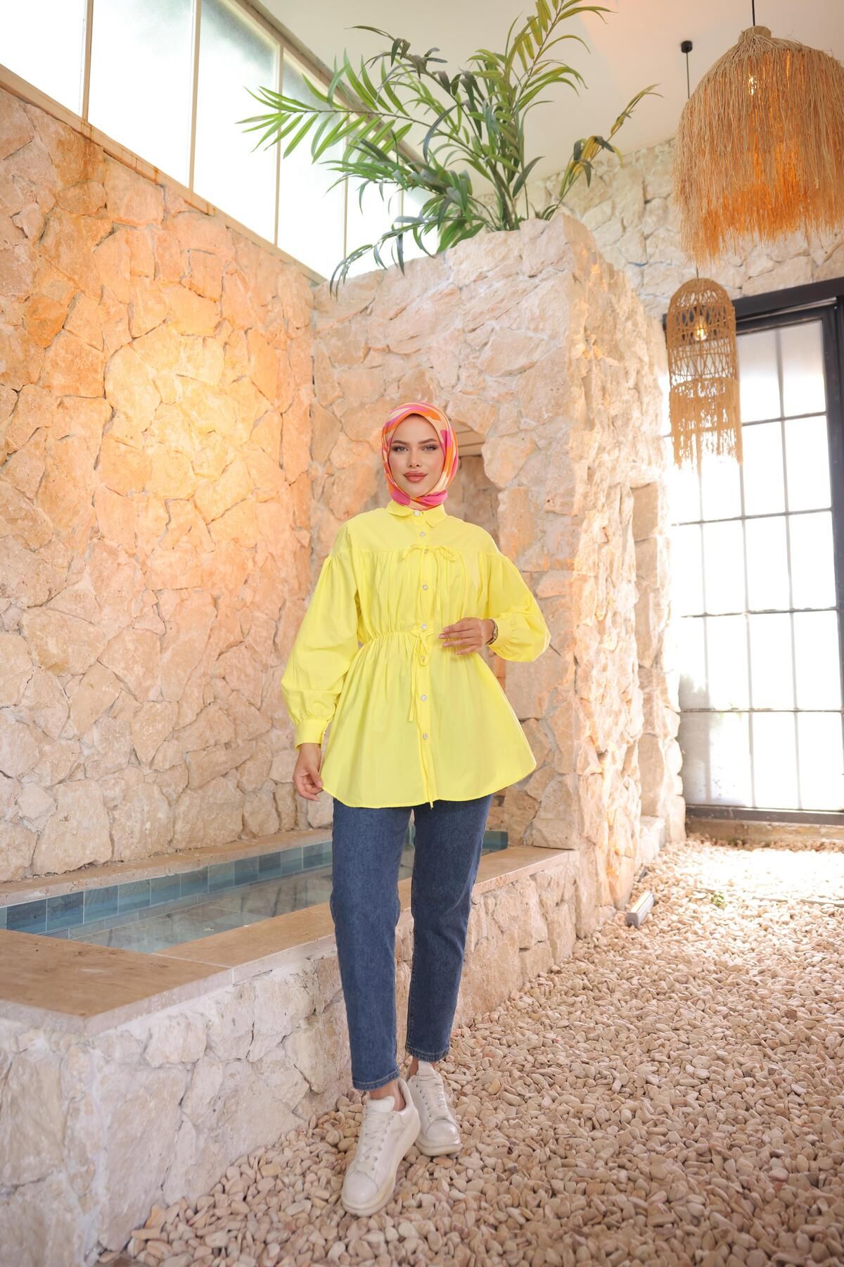 Nergis Neva Butik-Tunic with Drawstring at the Waist 5
