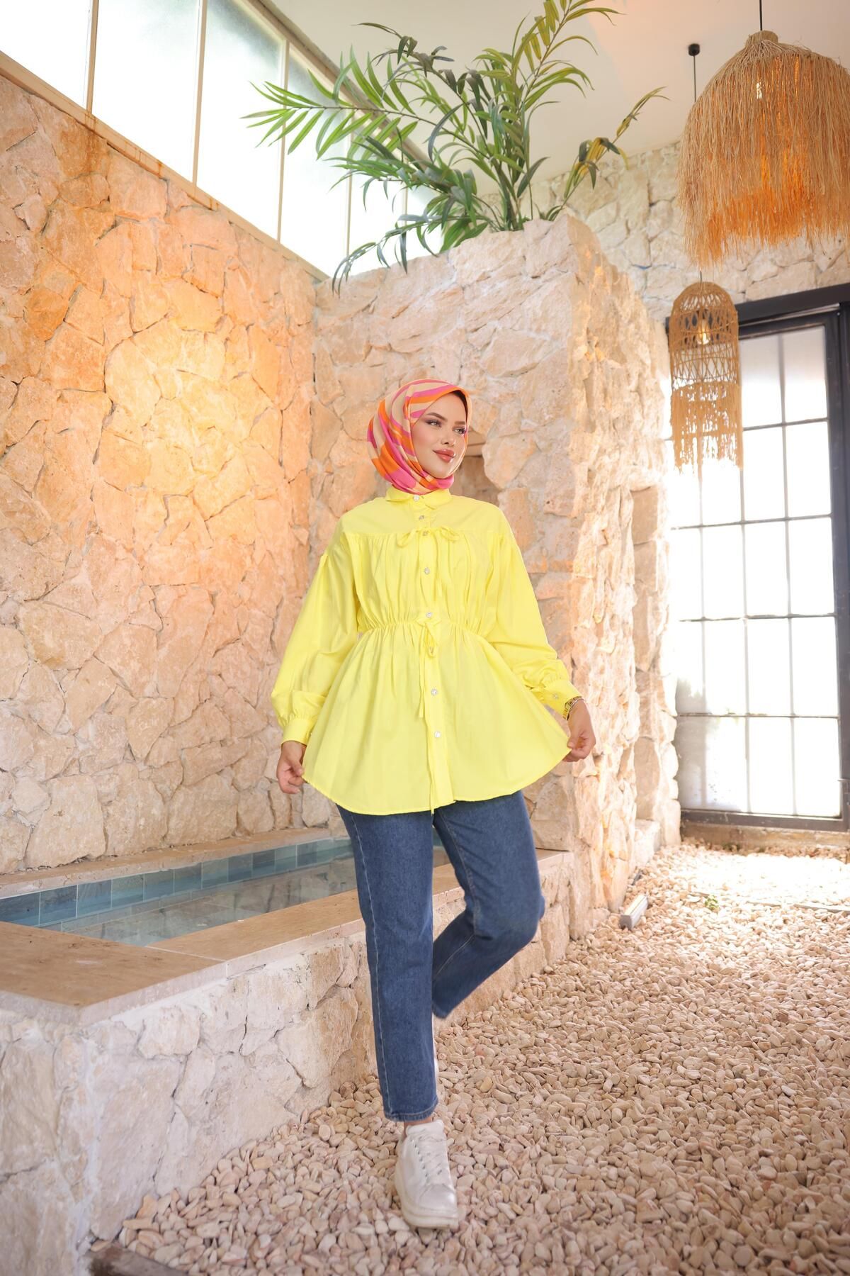 Nergis Neva Butik-Tunic with Drawstring at the Waist 4