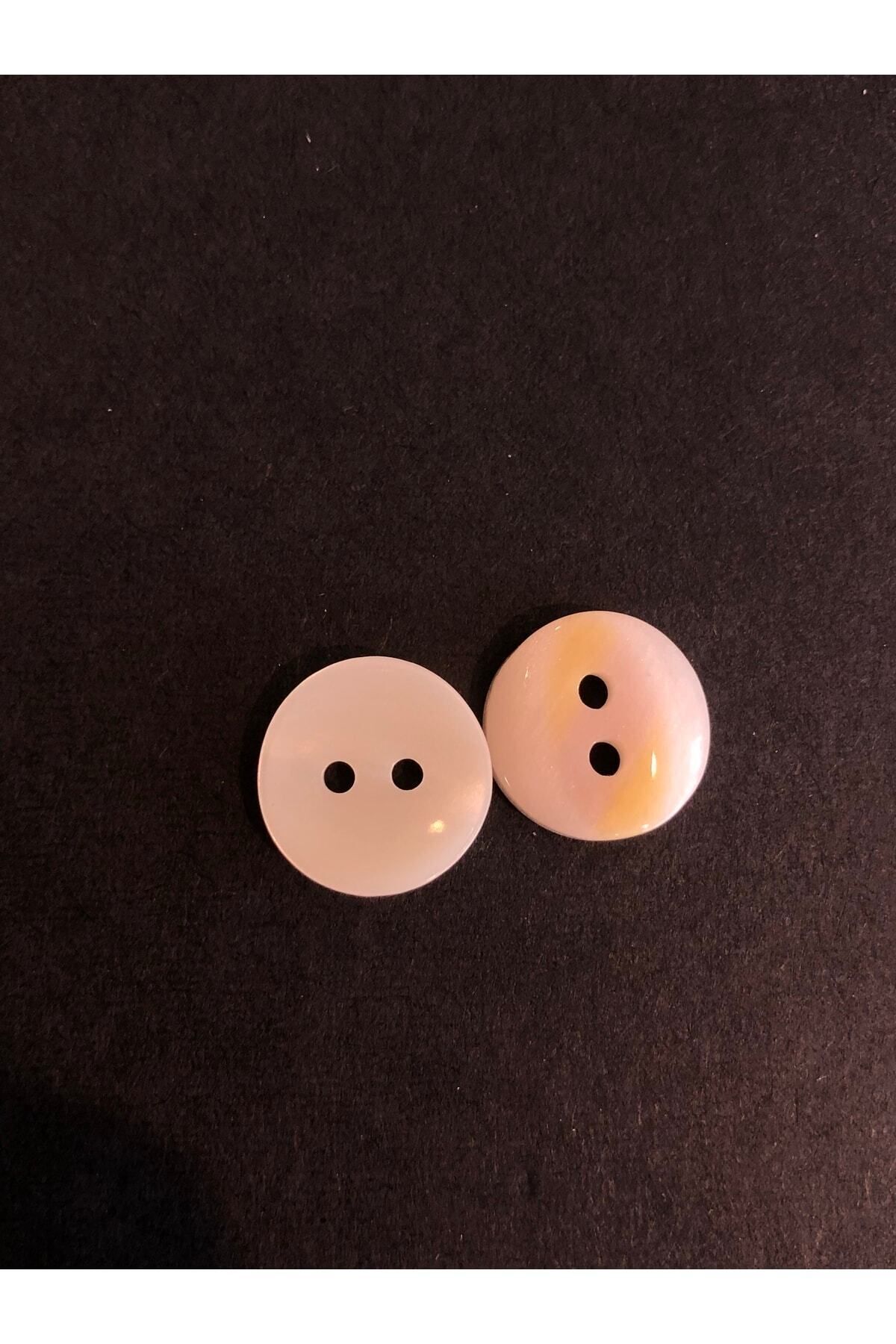 BİGÜMEX-White Look Button Polyester Button 20 Sizes Plain Button - Pack of 10 Buttons 5