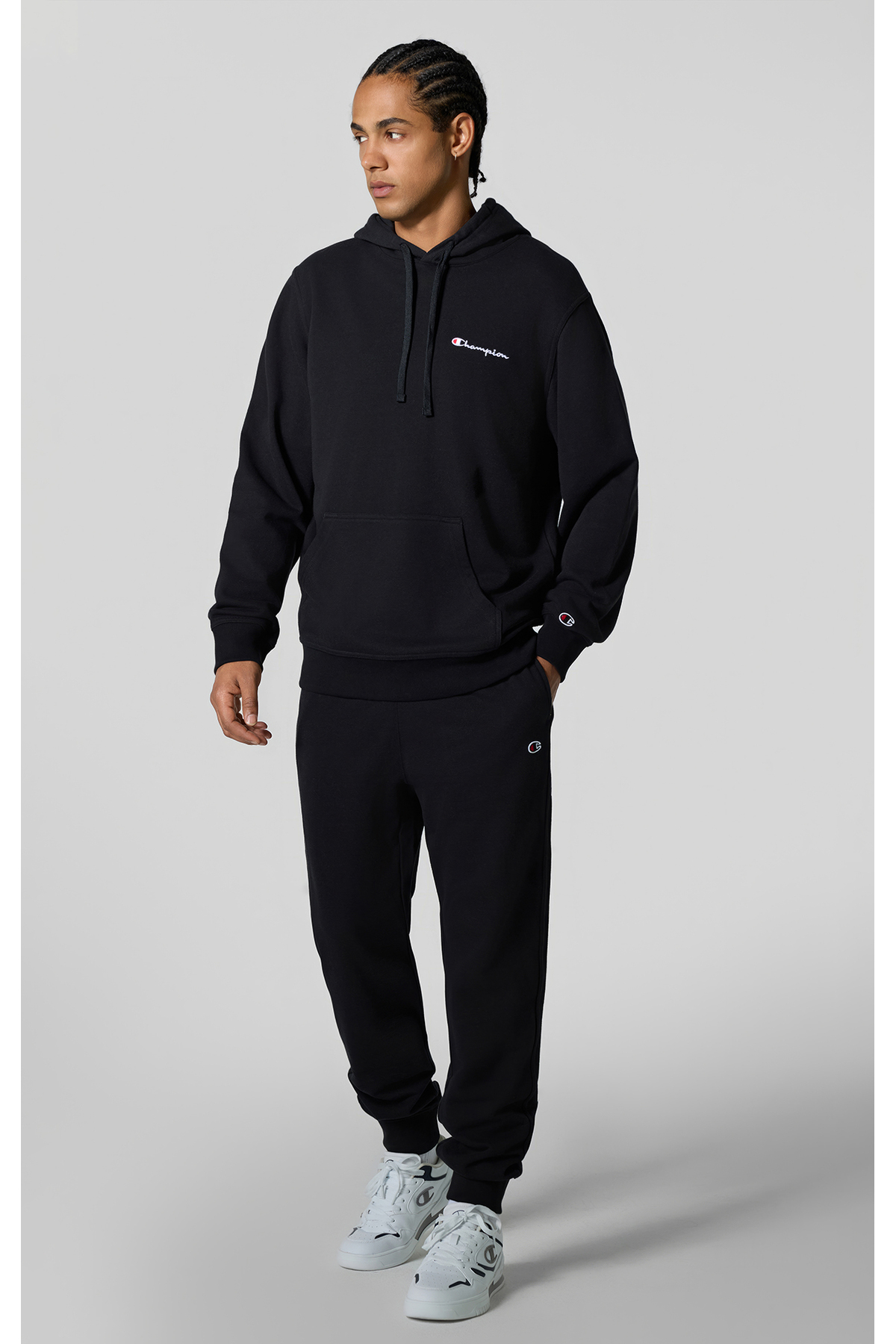 Champion Icons Rib Cuff Pants Siyah Erkek Eşofman Altı-220733-KK001 görsel 5