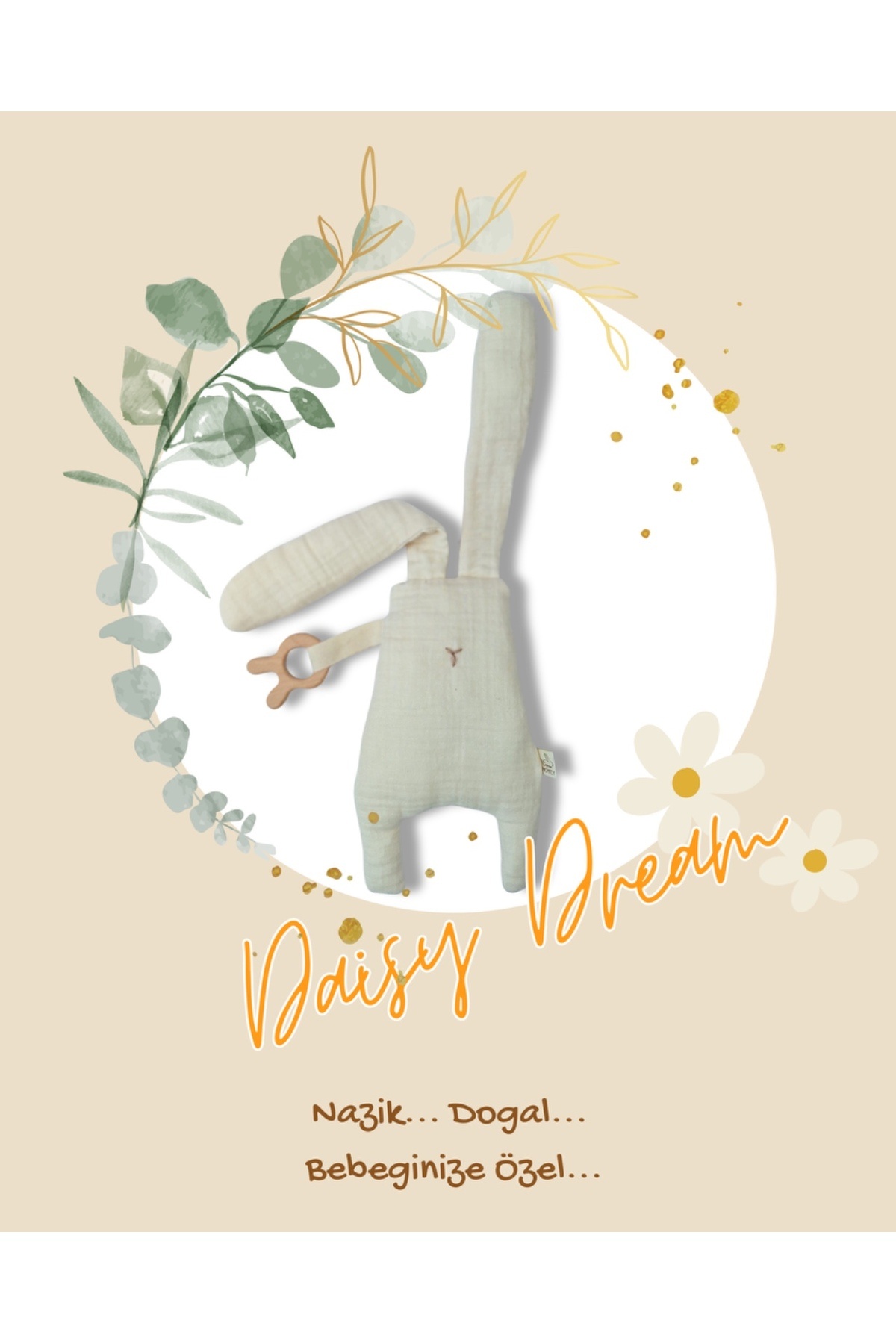 Momfey Organics Daisy Dream Yenidoğan Müslin Hediye Kutusu Emzirme Örtüsü Önlük Müslin Battaniye fotoğrafı 2 (önizleme)