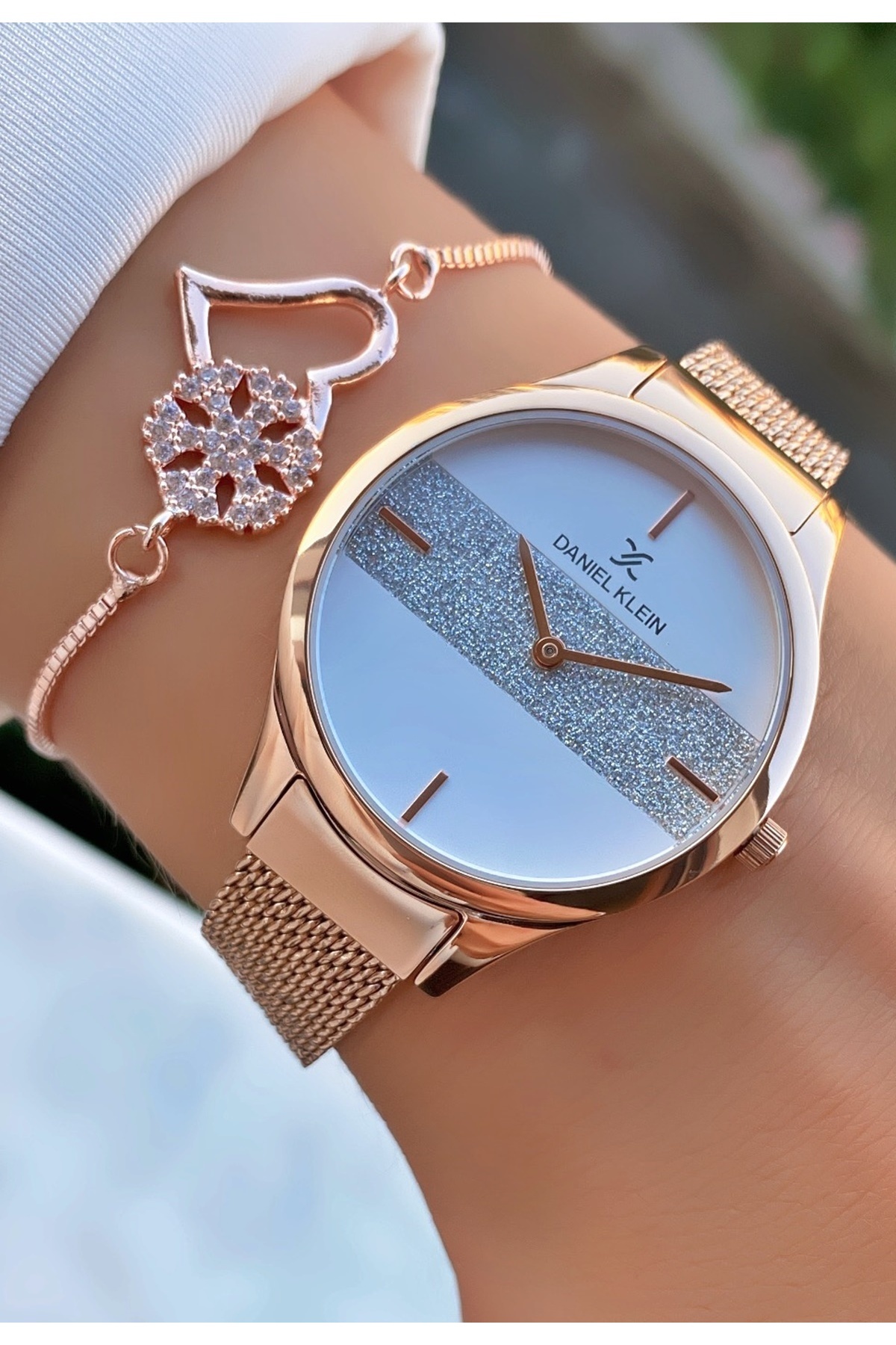 Brand- Original- Rose Gold Color - 2 Years Warranty-Wicker Band- Women's Wrist Watch - Bracelet Gift