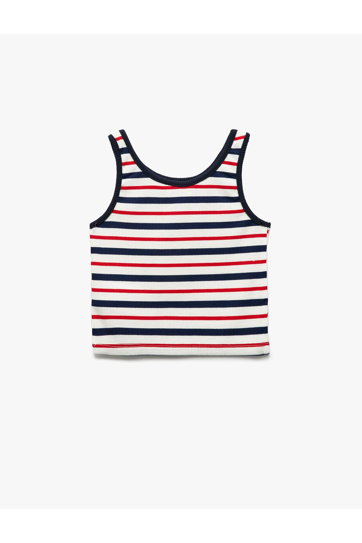 Koton-New Season Striped Ribbed Crew Neck Thick Strap Undershirt 2