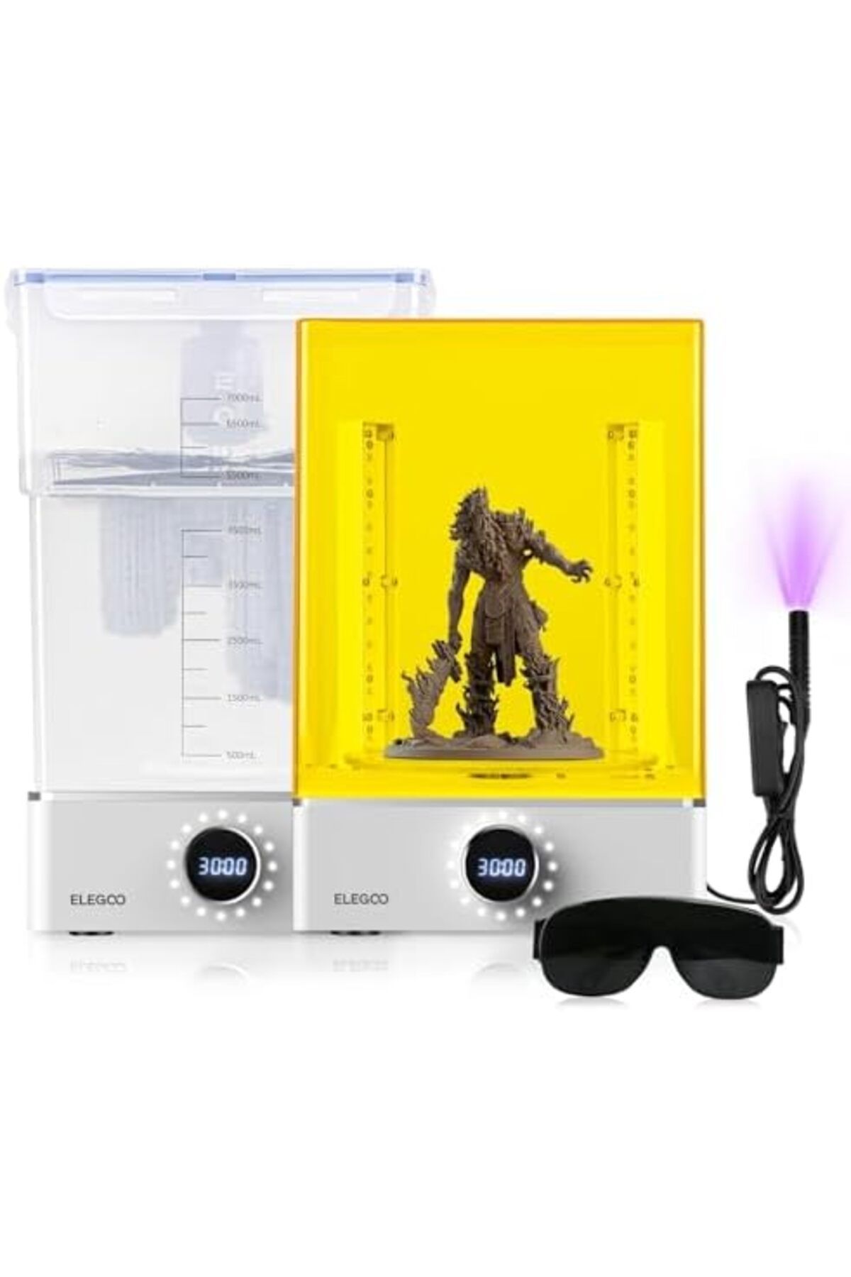 ELEGOO-Mercury XS Bundle with Separate Washing and Curing Station for Large Resin 3D Printed Models, 2