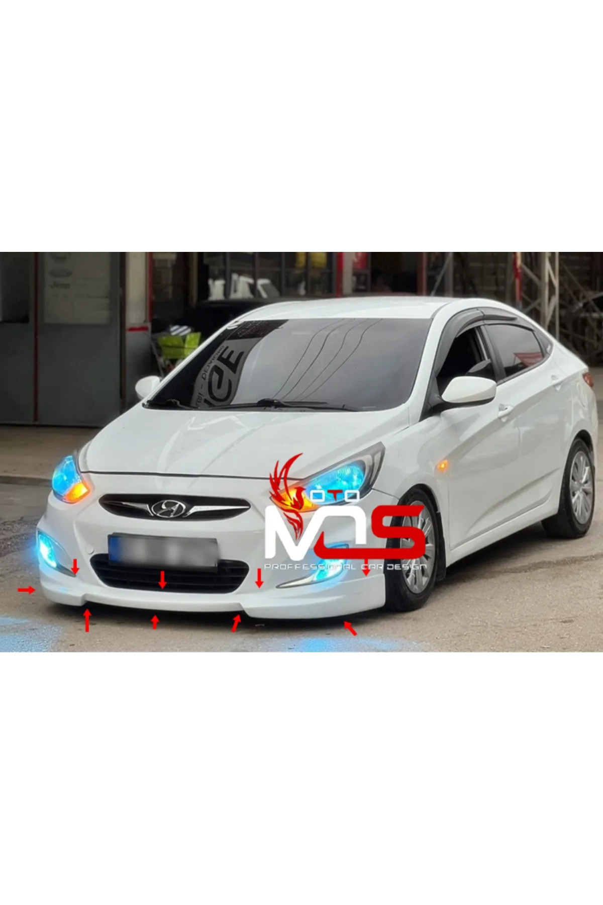 S57 GARAJ HYUNDAİ ACCENT BLUE ÖN TAMPON EKİ FİBERGLASS BOYASIZ
