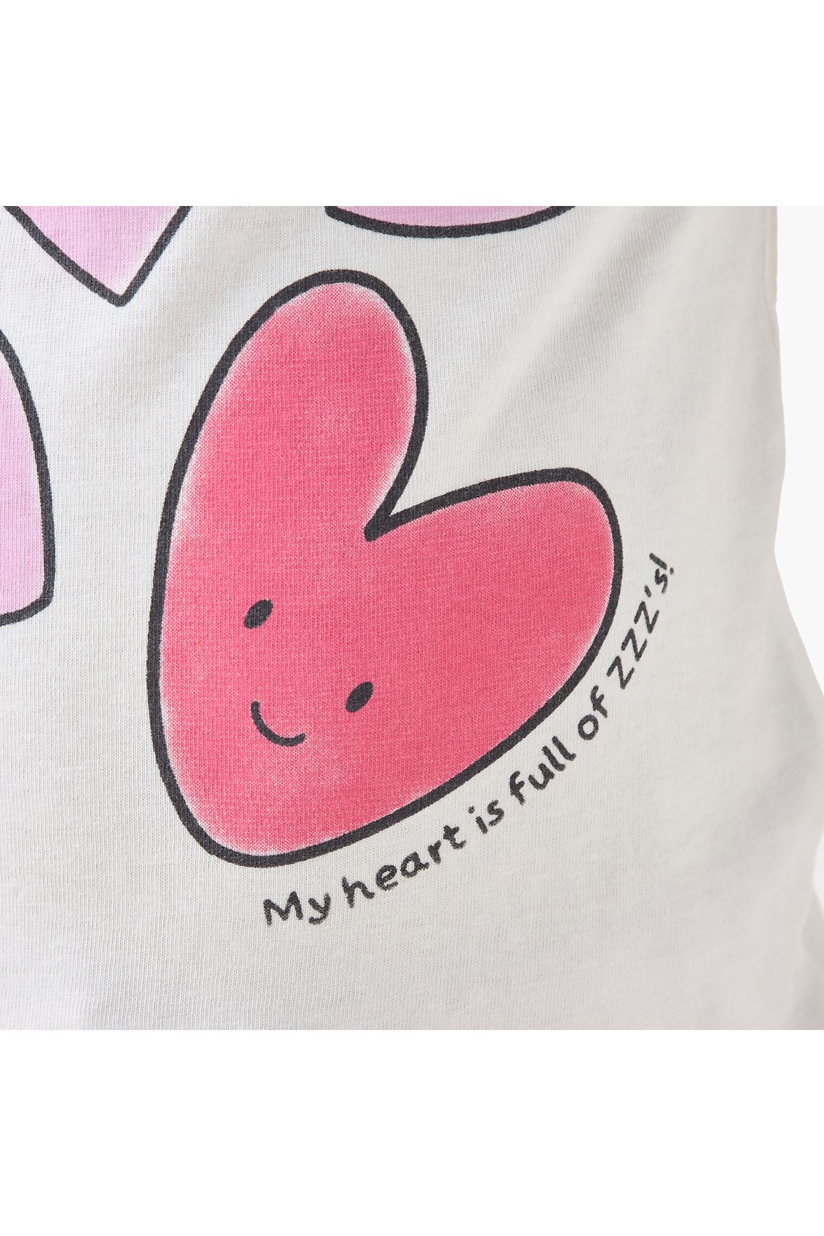 Juniors-Heart Print T-shirt And Pyjama Set 6