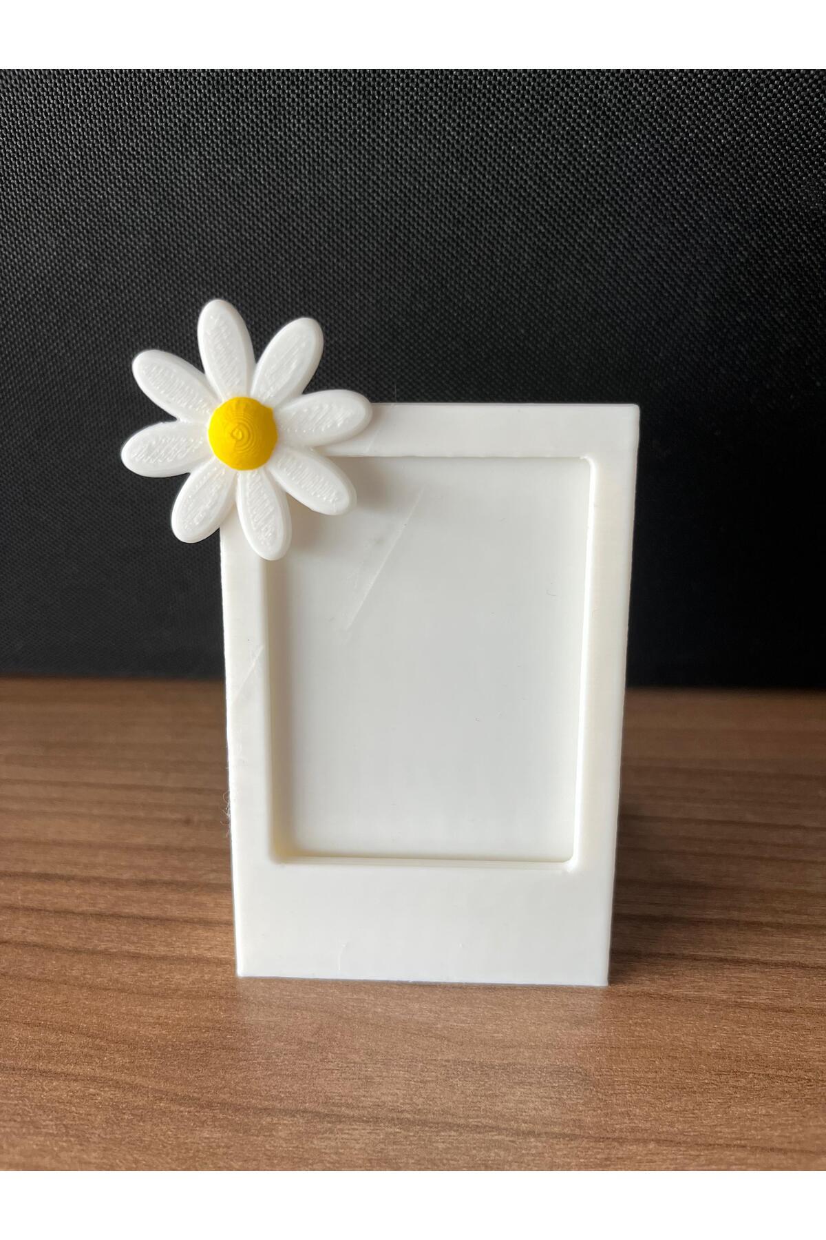 Root Made İnstax Fotoğraf Çerçevesi Papatya Detaylı Minimalist Dekoratif Çerçeve Bebek Çocuk Çerçeve fotoğrafı 6 (önizleme)