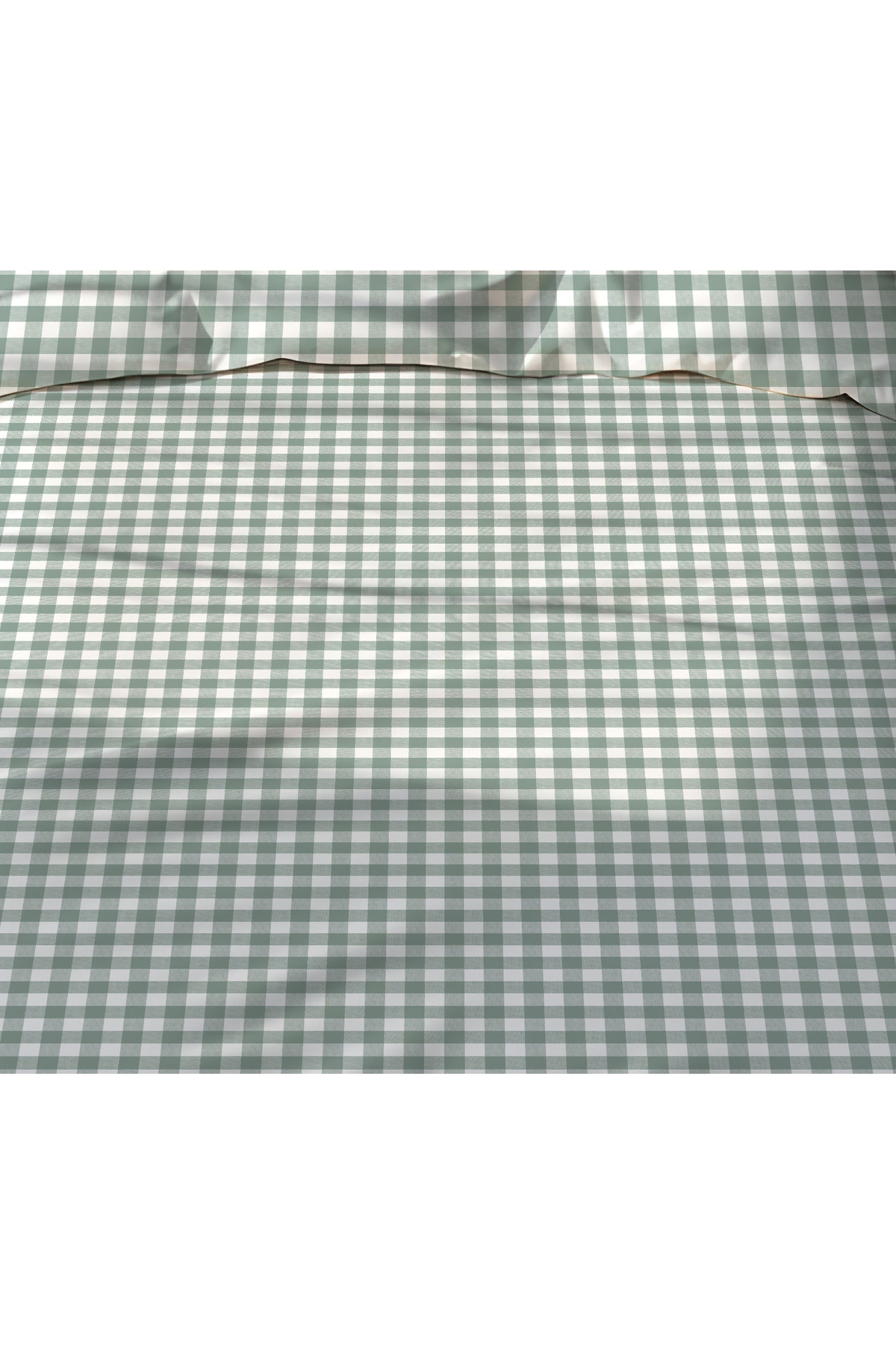 Evmila-Double Sided Gingham Patterned - Printed Single Duvet Cover Set 2