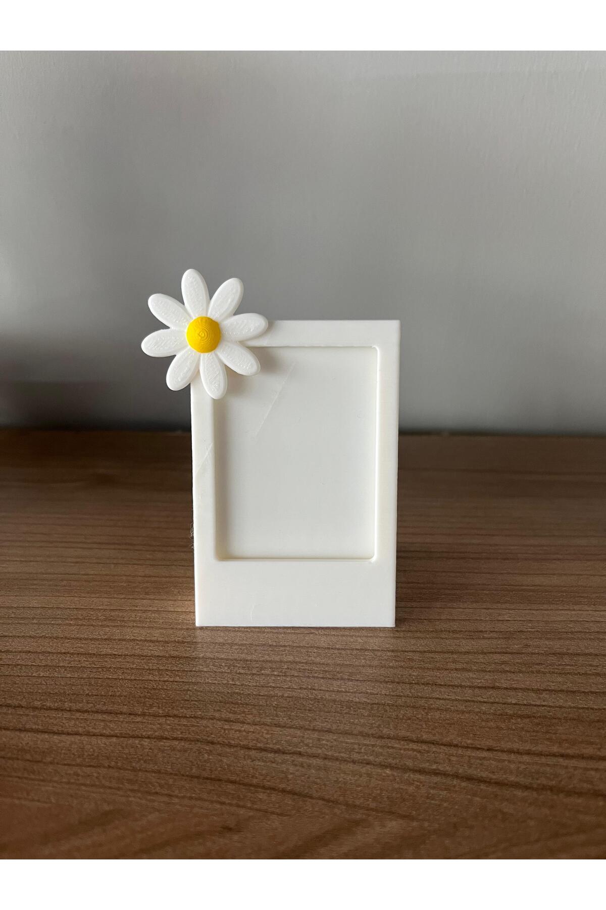 Root Made İnstax Fotoğraf Çerçevesi Papatya Detaylı Minimalist Dekoratif Çerçeve Bebek Çocuk Çerçeve fotoğrafı 4 (önizleme)