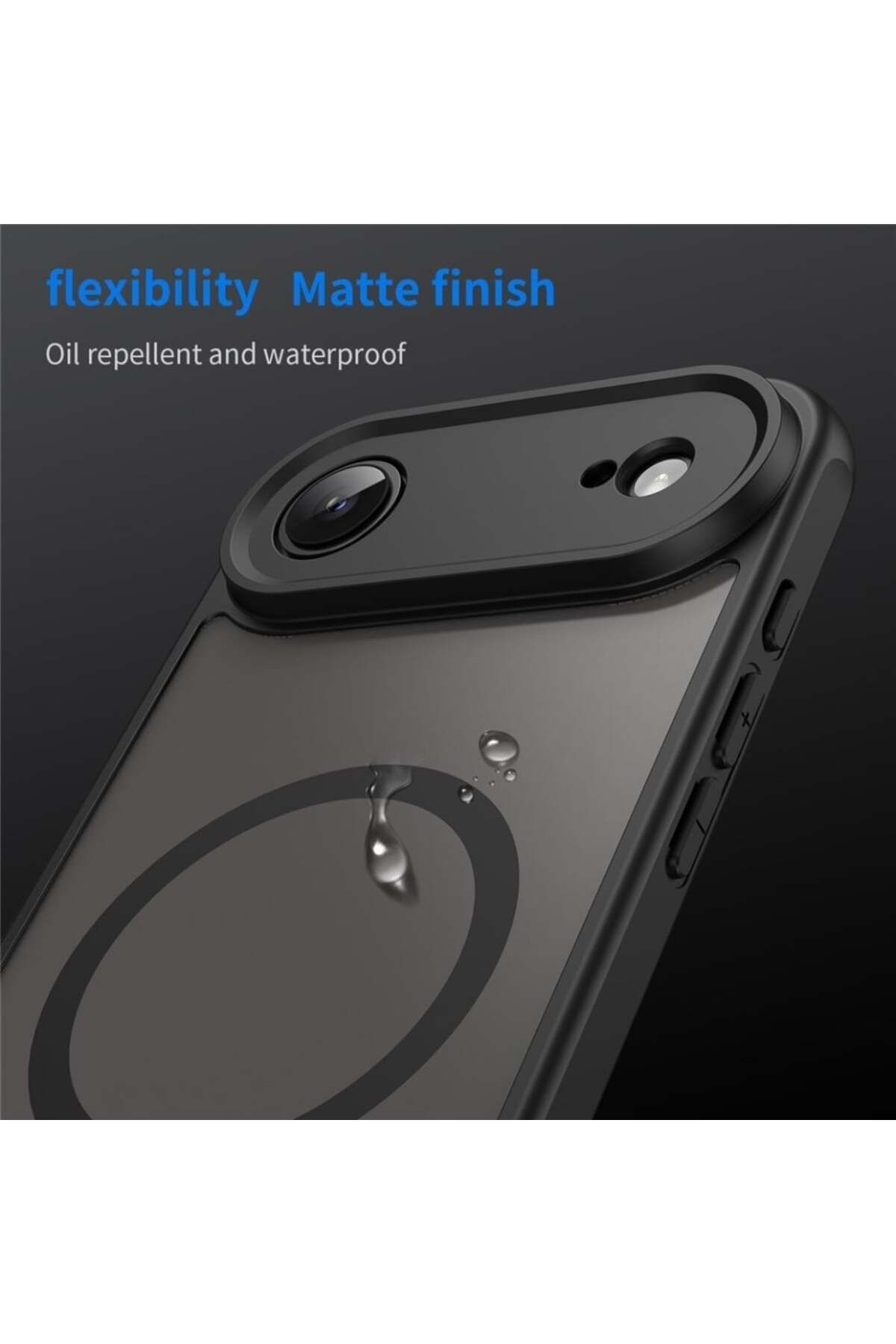 SKYDDAR INNOVATION-Husă pentru iPhone 17 Air, HaloFrost MagSafe II, rezistentă la șocuri, set cu autocolant, neagră 8