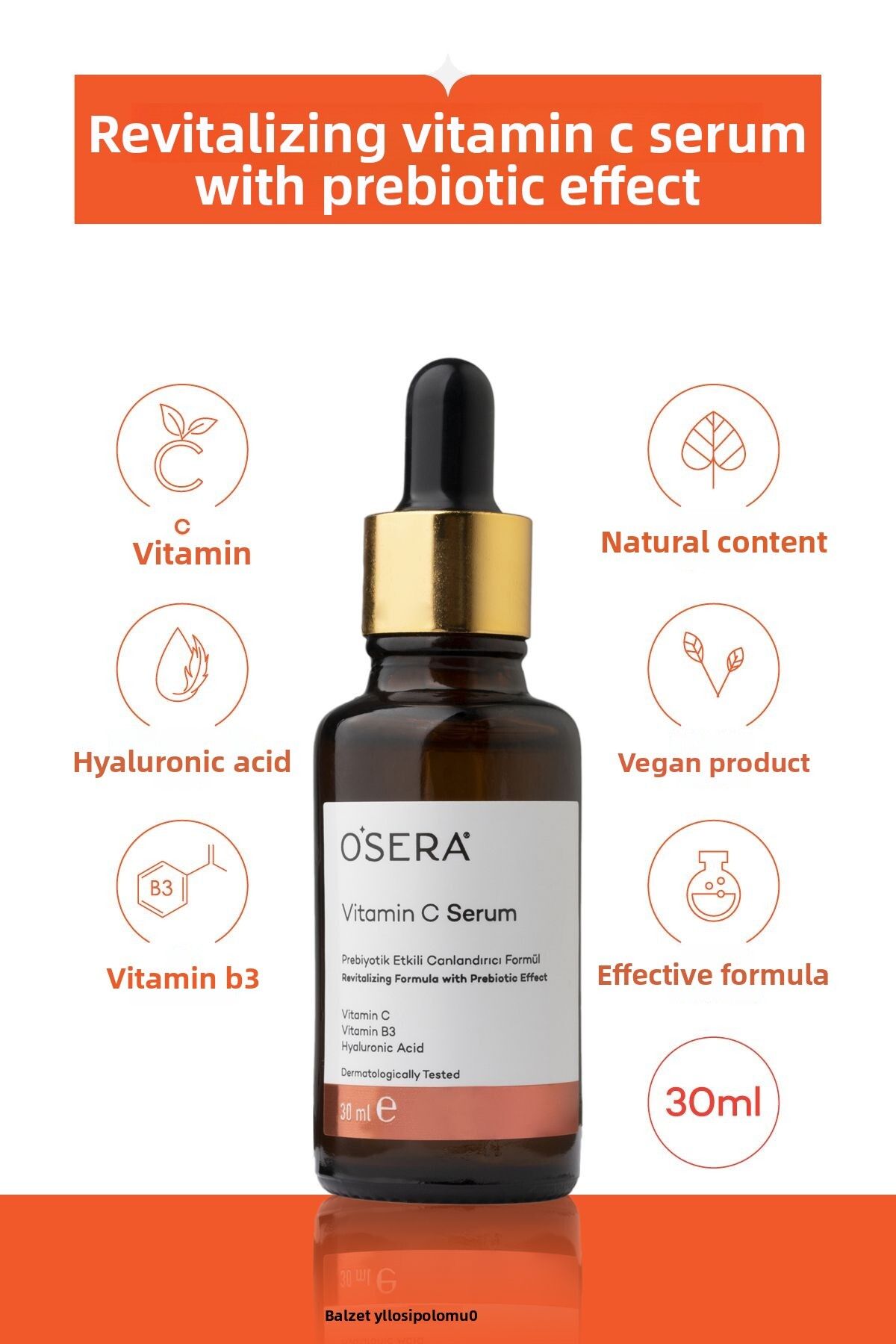 OSERA-Vitamin C Revitalizing Serum with Prebiotic Effect 30ml 1