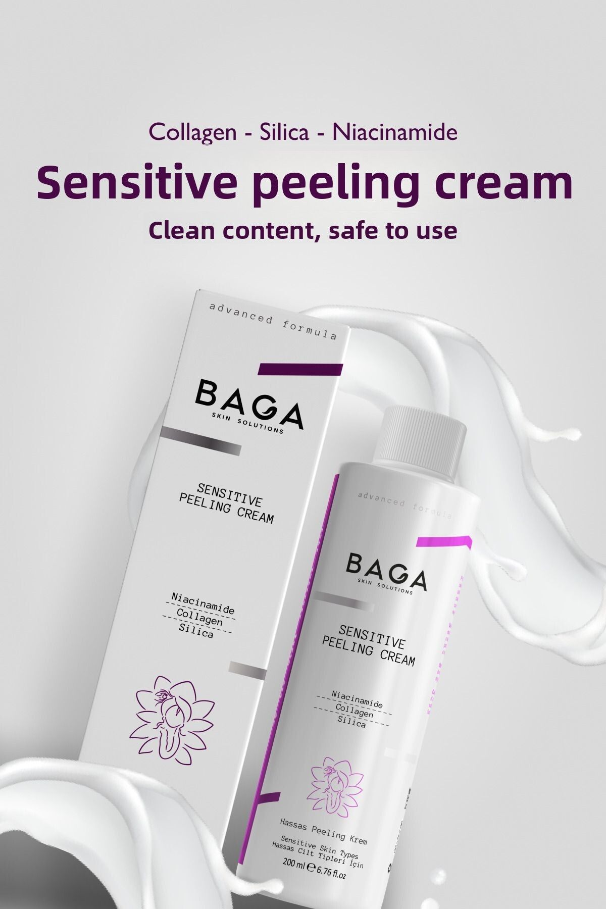 Baga-200 Ml Brightening and Intensive Moisturizing Peeling Cream 1