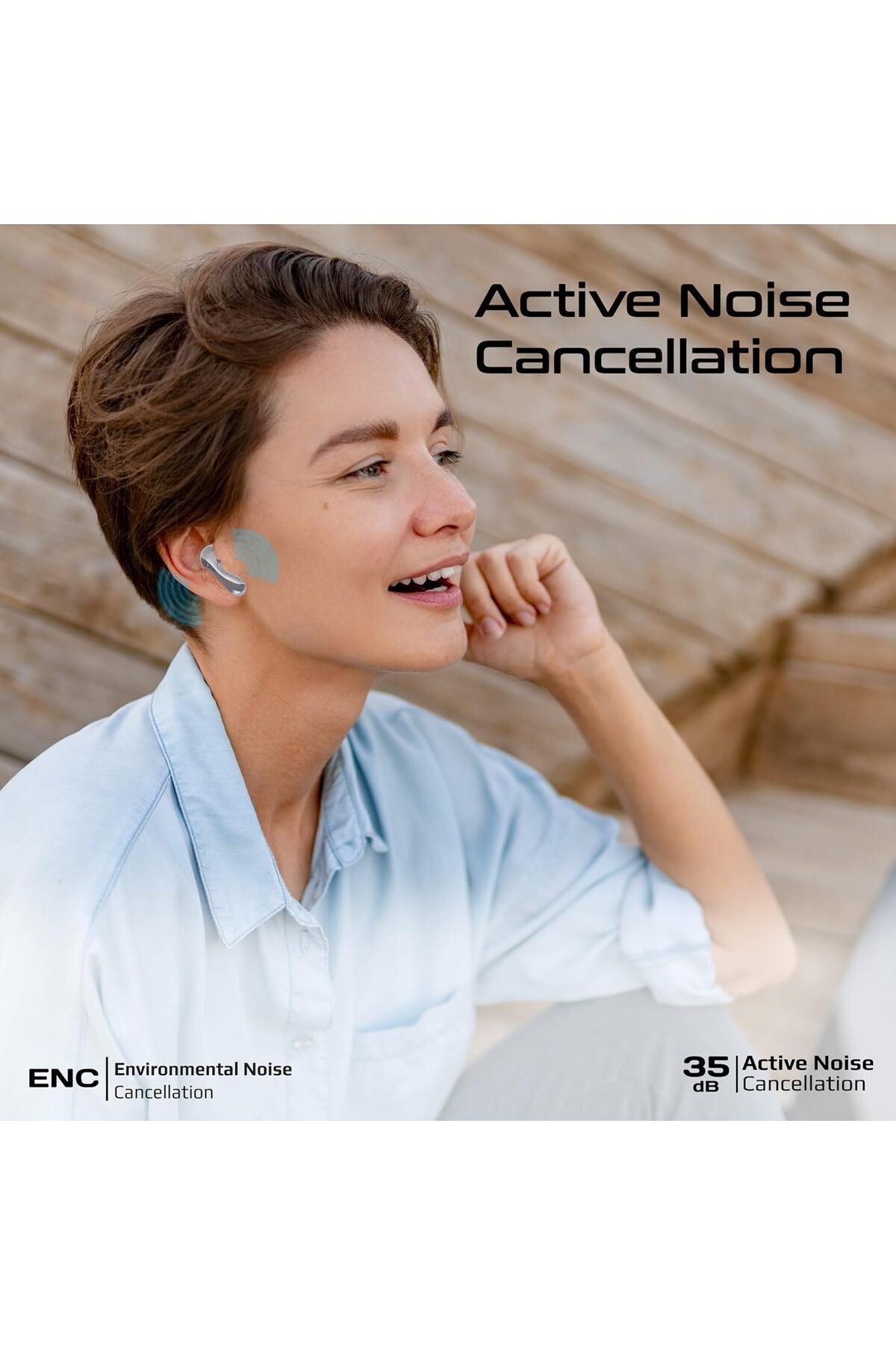 Promate-True Wireless Earbuds with Active Noise Cancellation (ANC) and Environmental Noise Cancellat 5