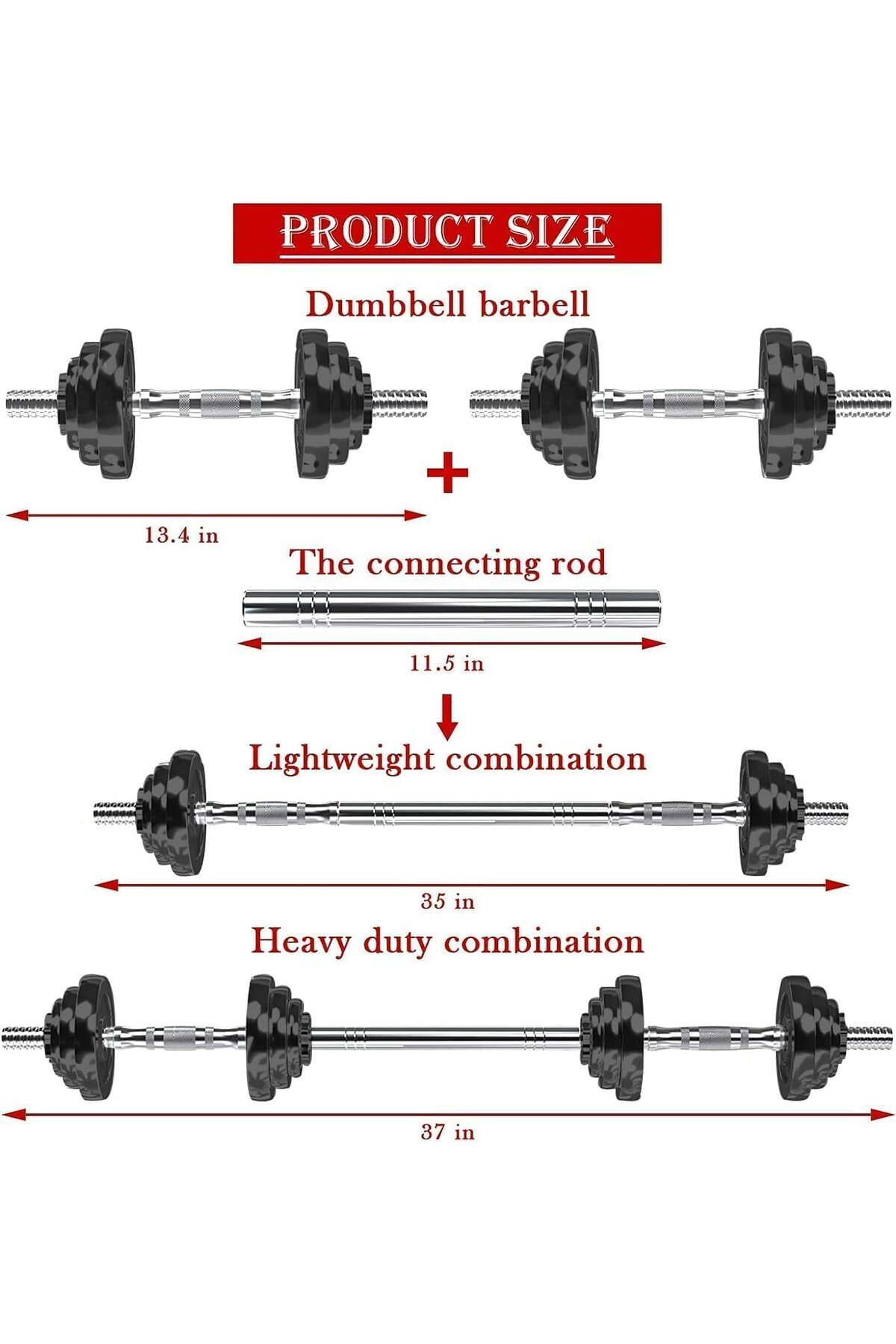Delta Power-DeltaPower Cast Iron Adjustable Dumbbell Set Hand Weight 30KG 3
